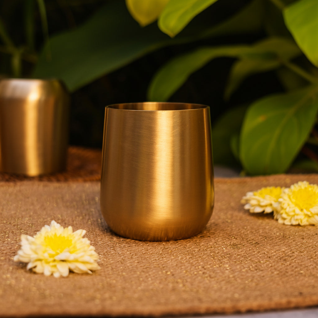 Ambi Pure Brass Urban Style Glass – Handcrafted Drinkware for Elegant Dining