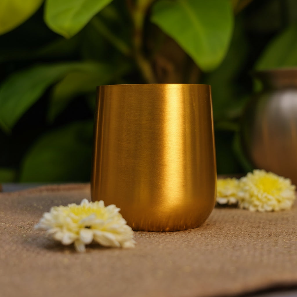 Ambi Pure Brass Urban Style Glass – Handcrafted Drinkware for Elegant Dining