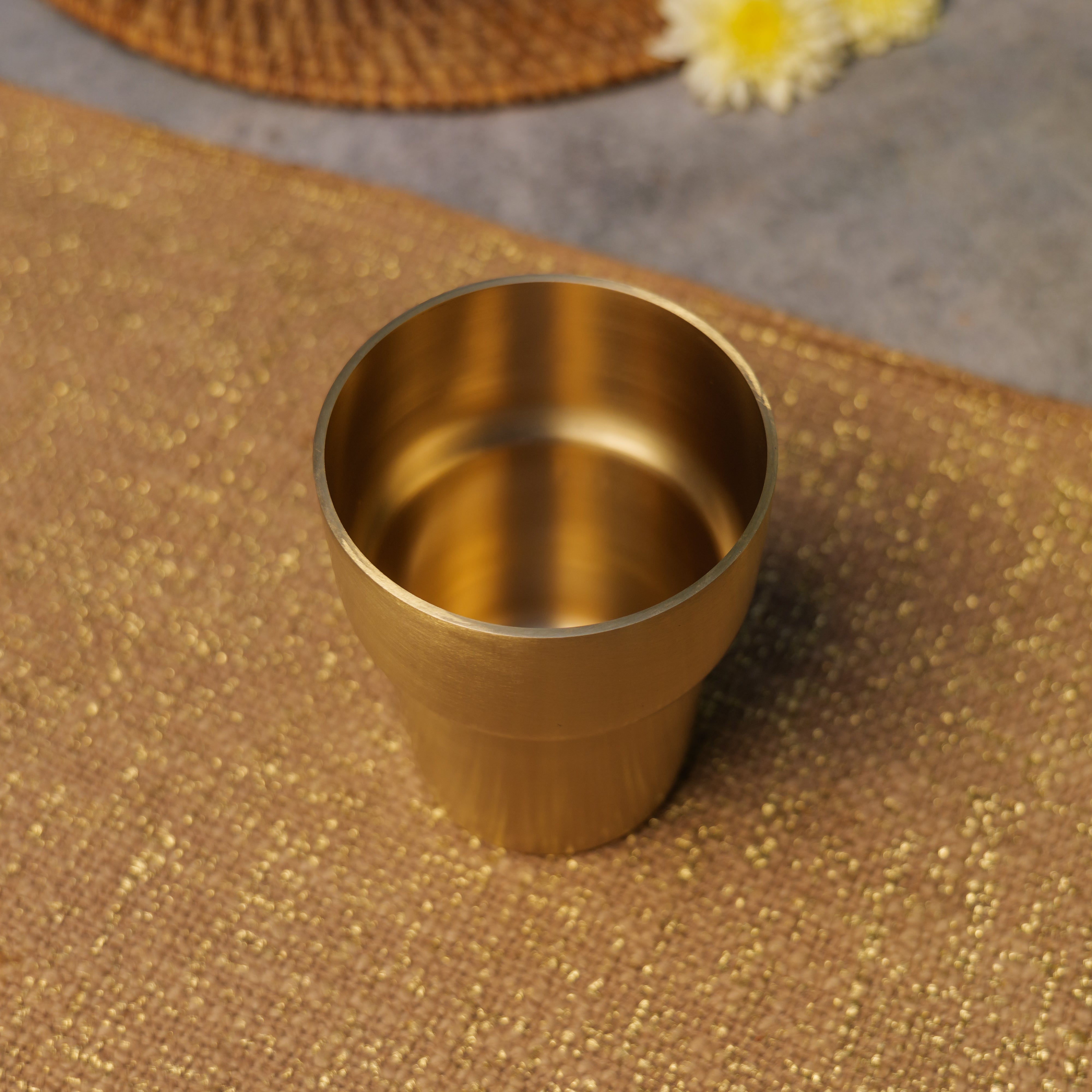 Ambi Pure Brass Designer Modern Glass - 300 ML Capacity - Heavy Make