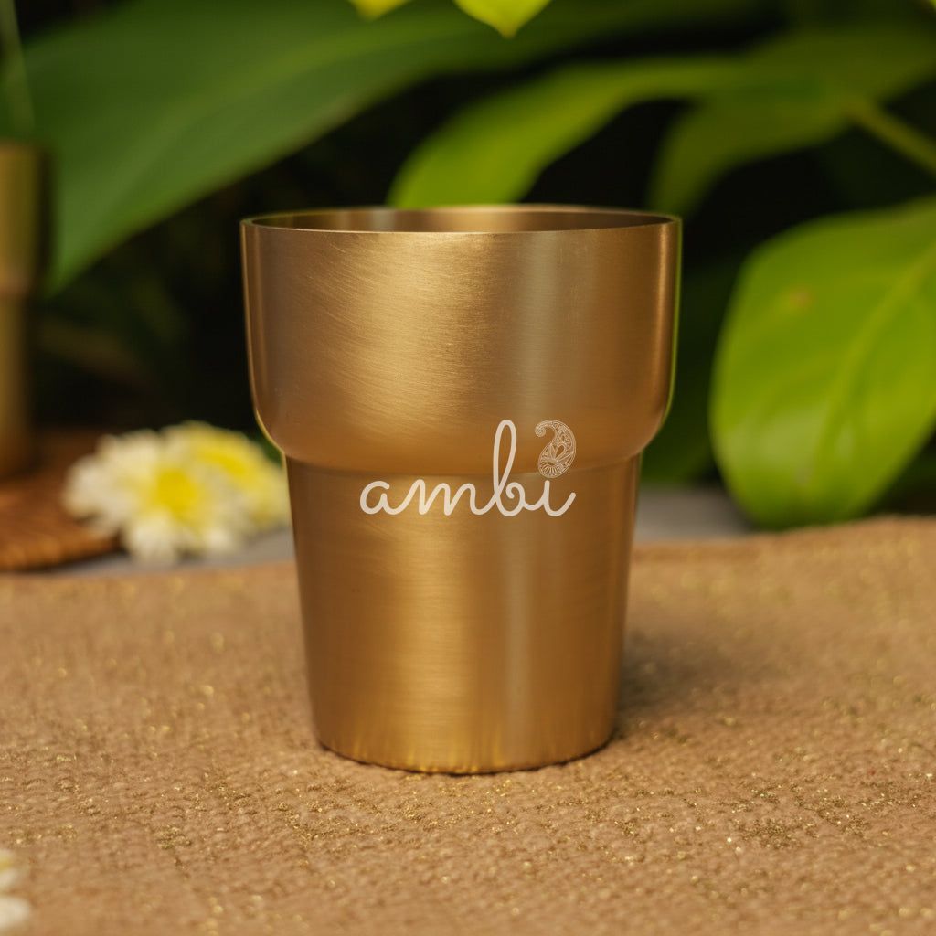 Ambi Pure Brass Designer Modern Glass - 300 ML Capacity - Heavy Make