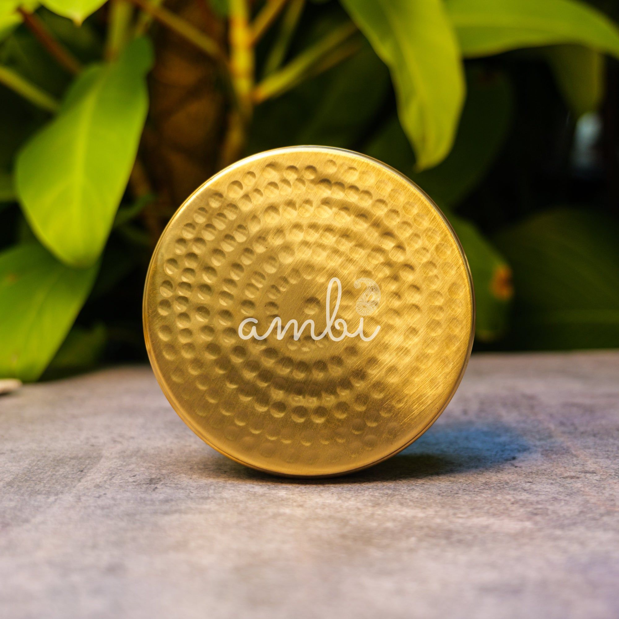 100% Brass Hammered Storage Boxes / Laddu Boxes - 5 inches diameter - 750 ML