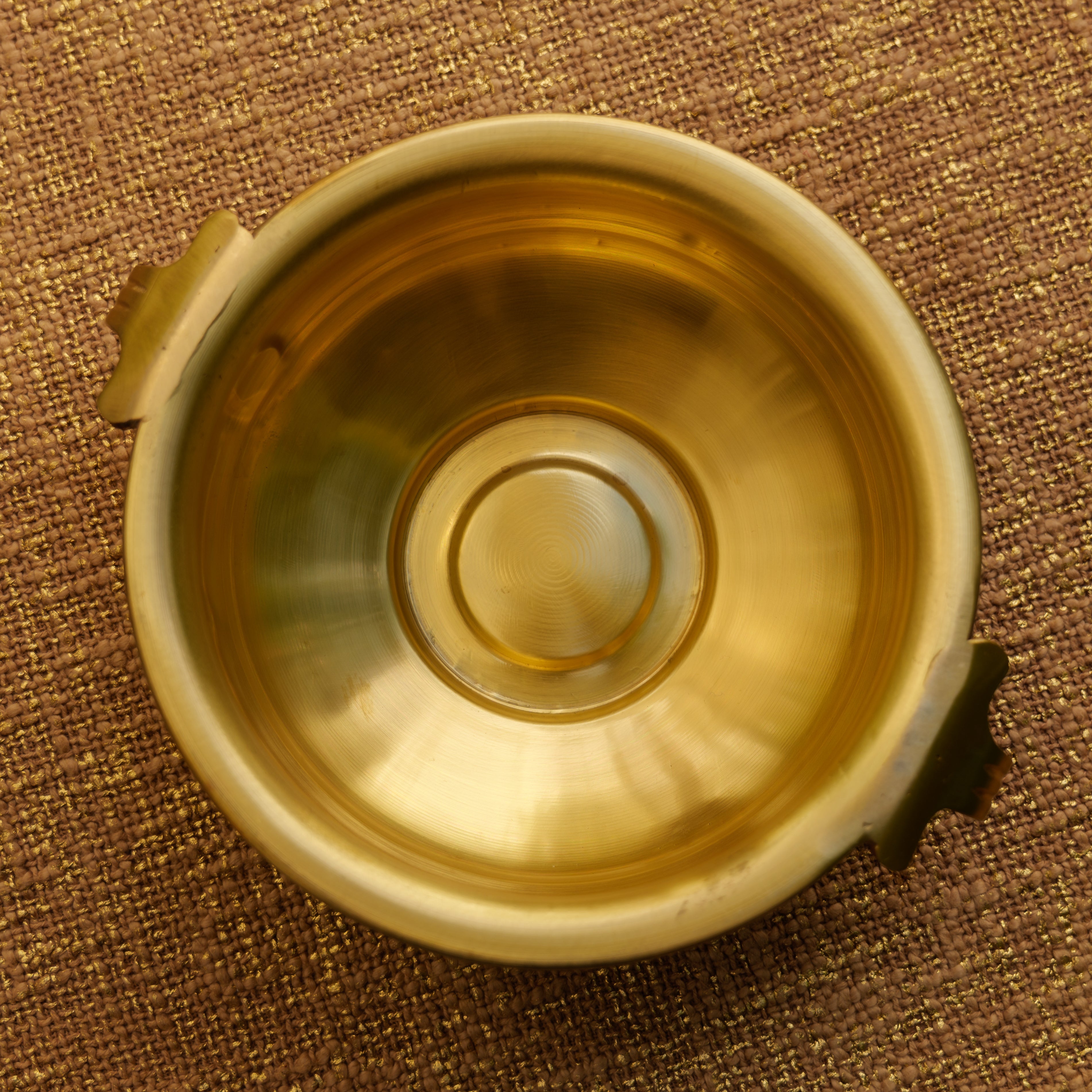 Ambi Pure Brass Small Round Urli - 5 inches diameter