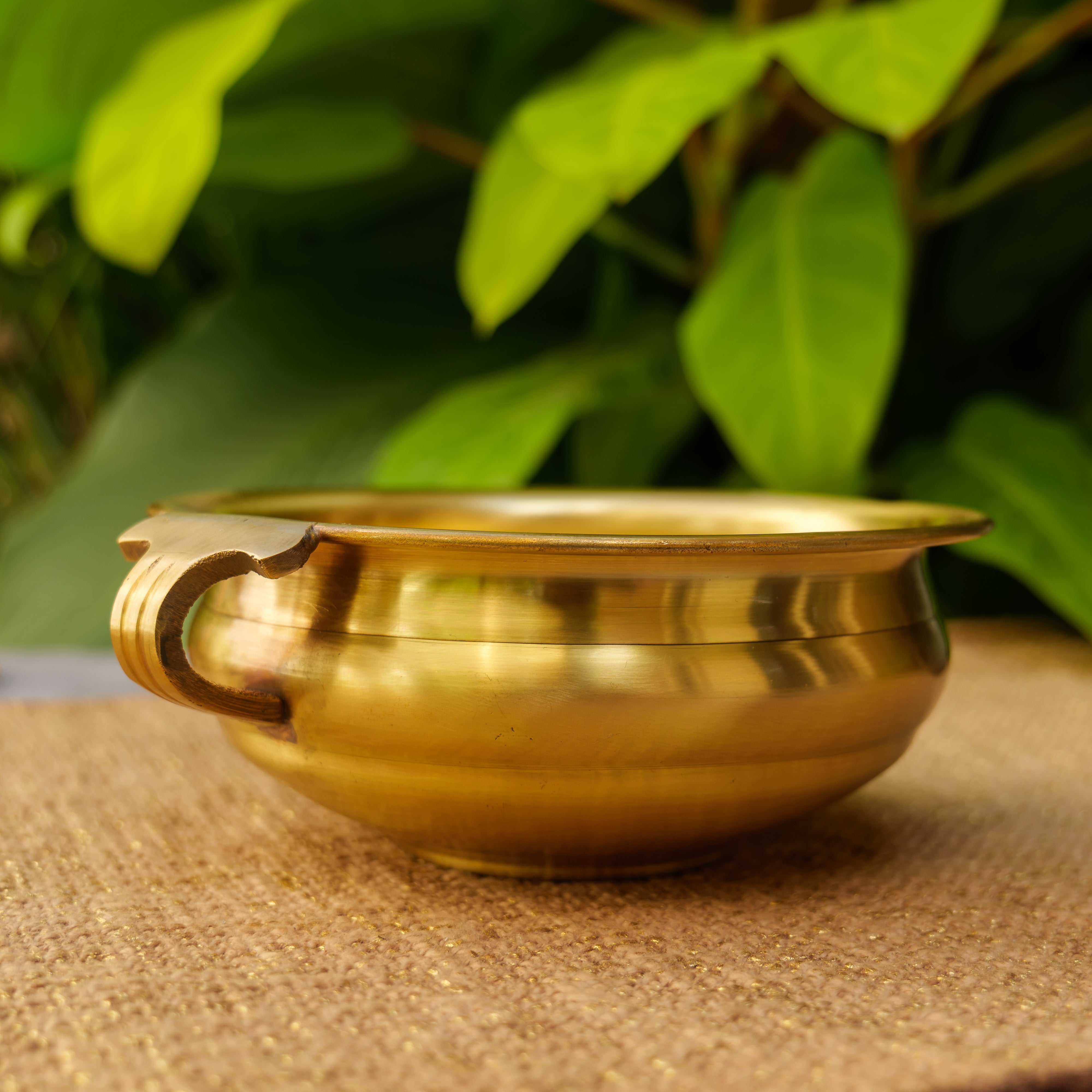 Ambi Pure Brass Small Round Urli - 5 inches diameter