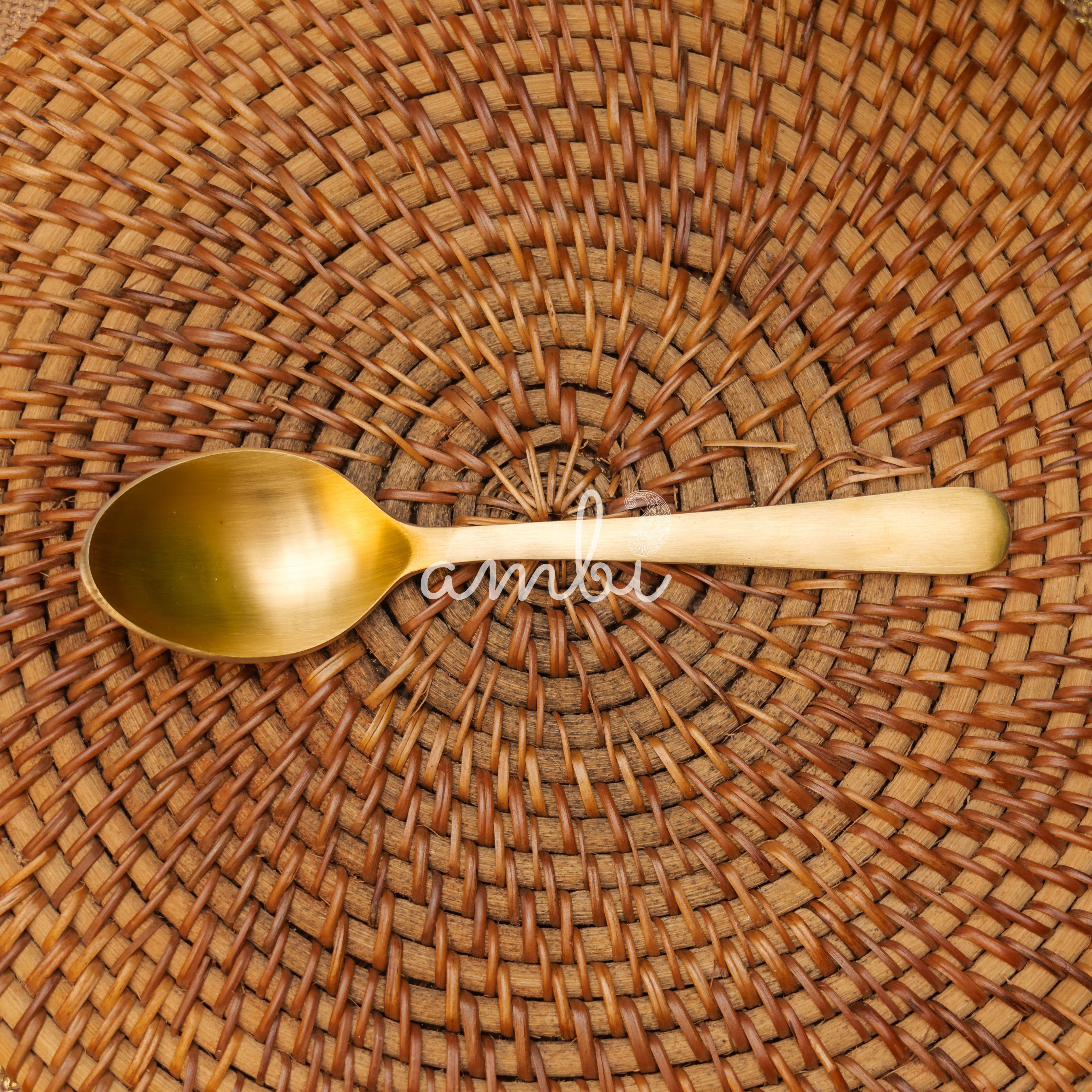 Ambi Pure 100% Lead Free Kansa Curved Thali Set - Set of 6 pieces - Matt Finish Heavy Masterpiece