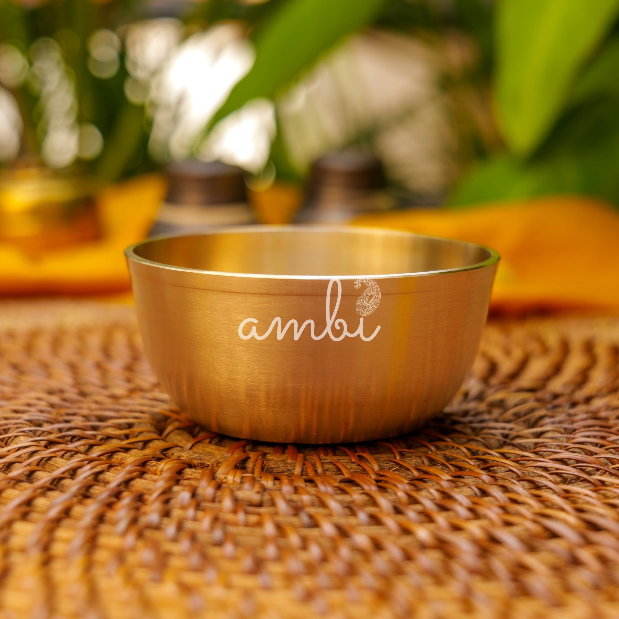 Ambi Pure 100% Lead Free Kansa Thali Set of 6 - with Laser Cut Design