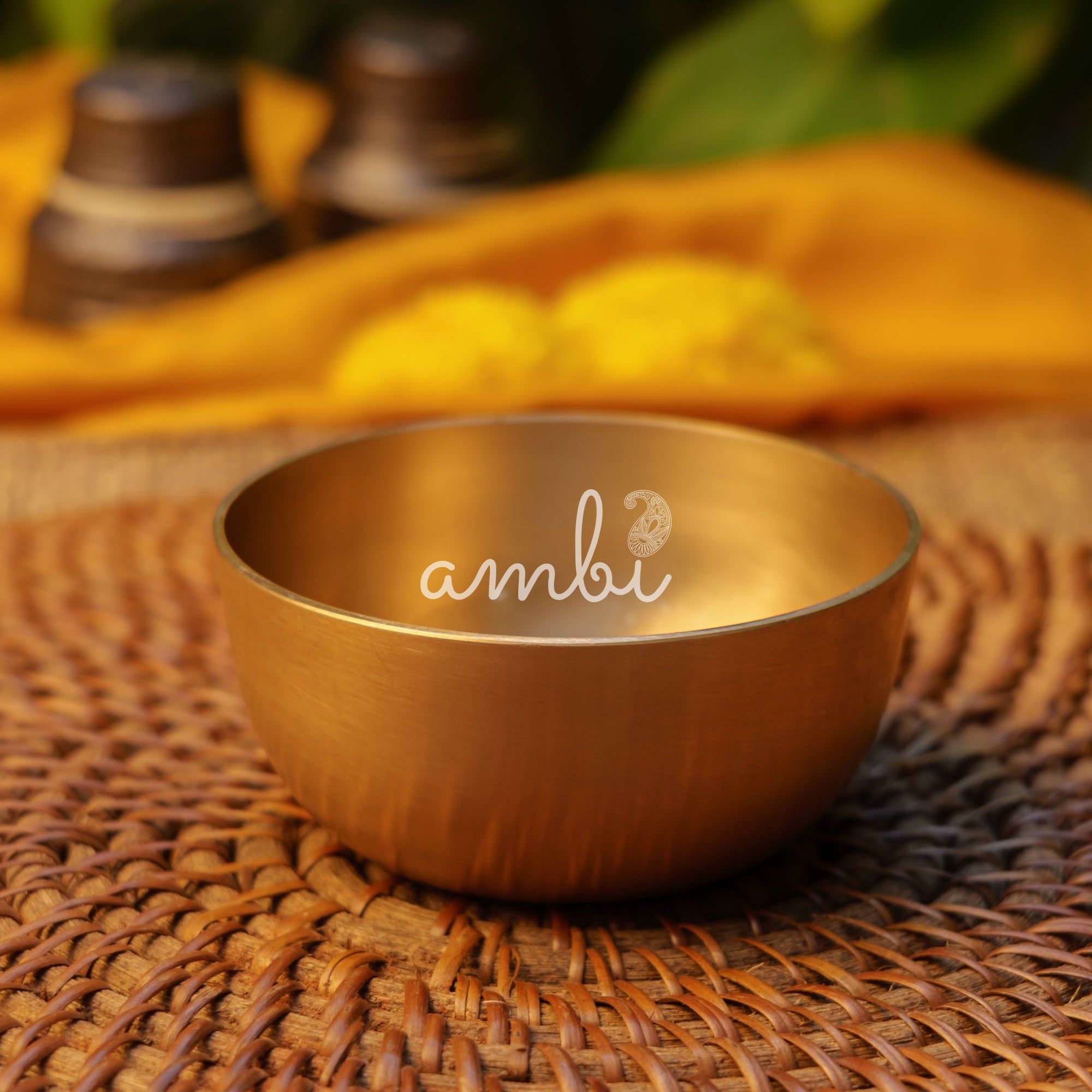 Pure 100% Lead Free Kansa Sparrow Hand Painted Finish Bowl 3.5 inch - 170 ML