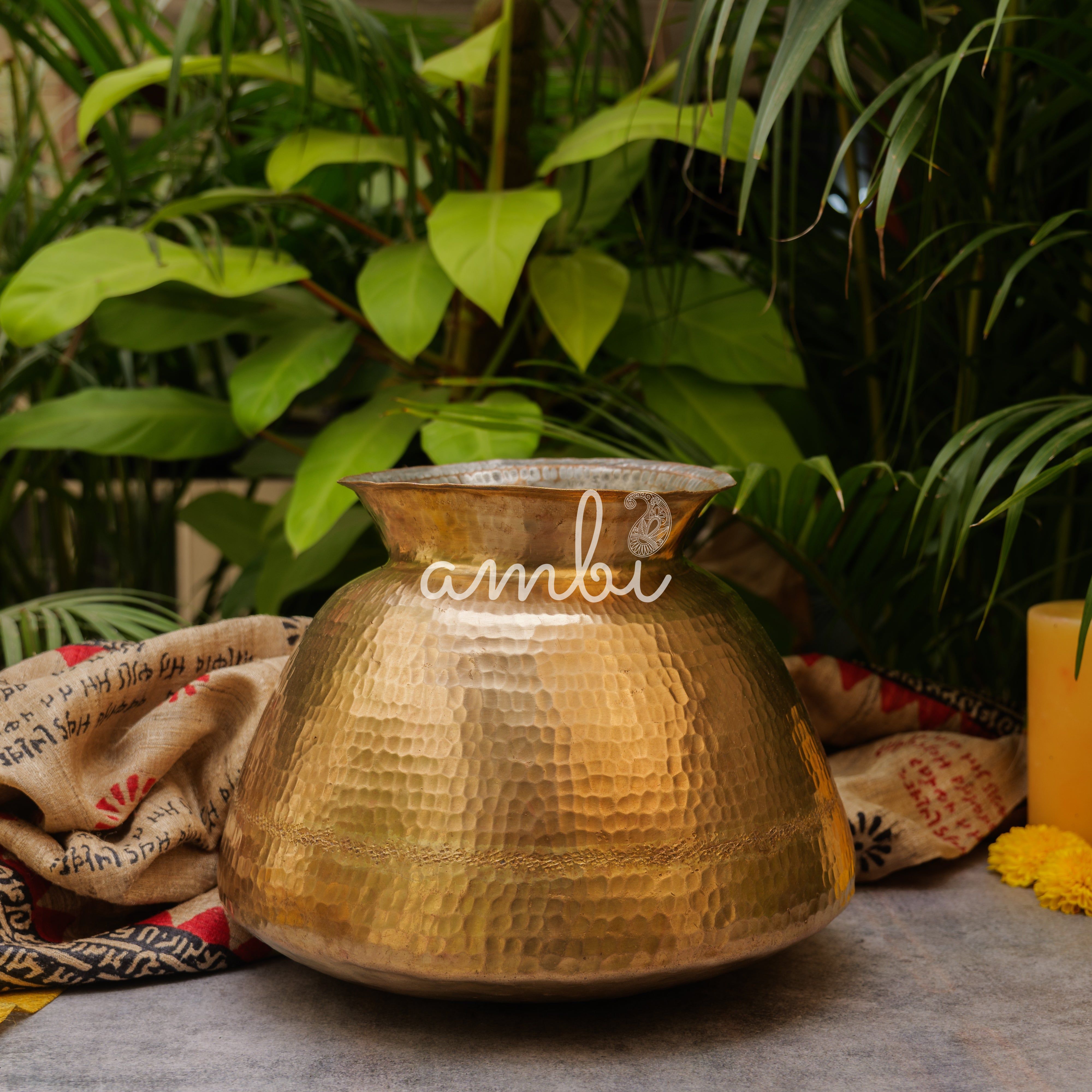 Vintage Brass Water Pot (Mataka) / Planter / Vase- Rare Conical Shaped