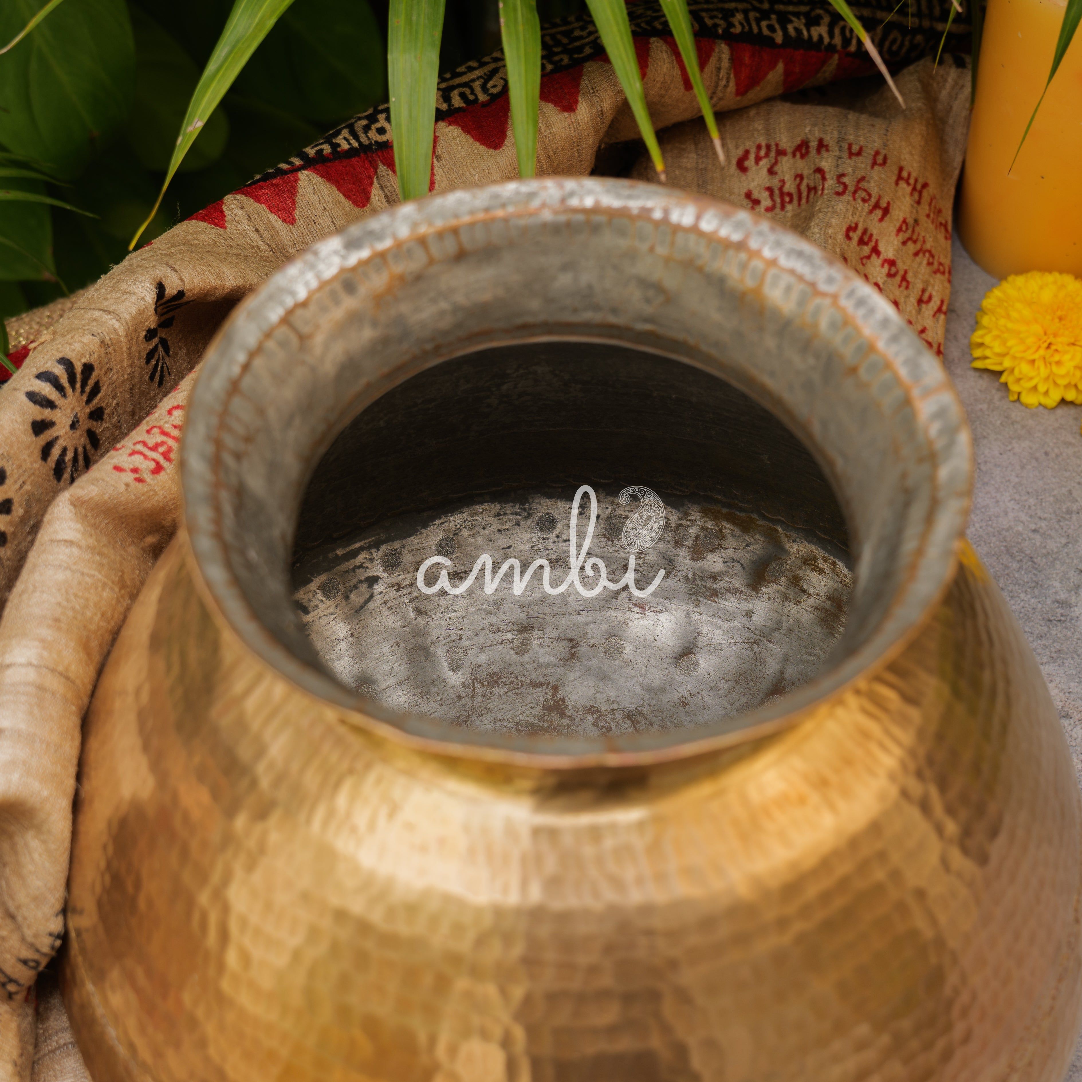 Vintage Brass Water Pot (Mataka) / Planter / Vase- Rare Conical Shaped