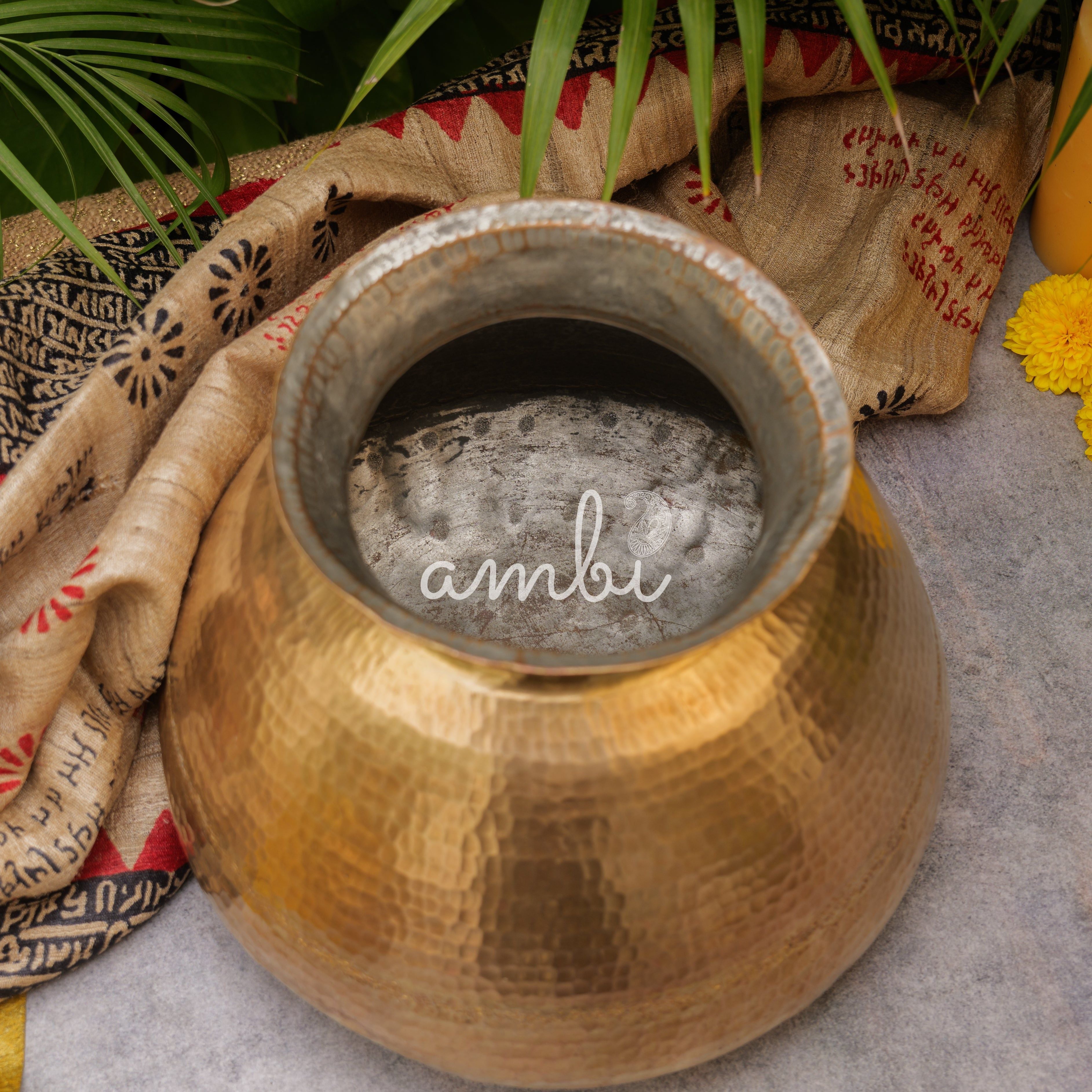 Vintage Brass Water Pot (Mataka) / Planter / Vase- Rare Conical Shaped