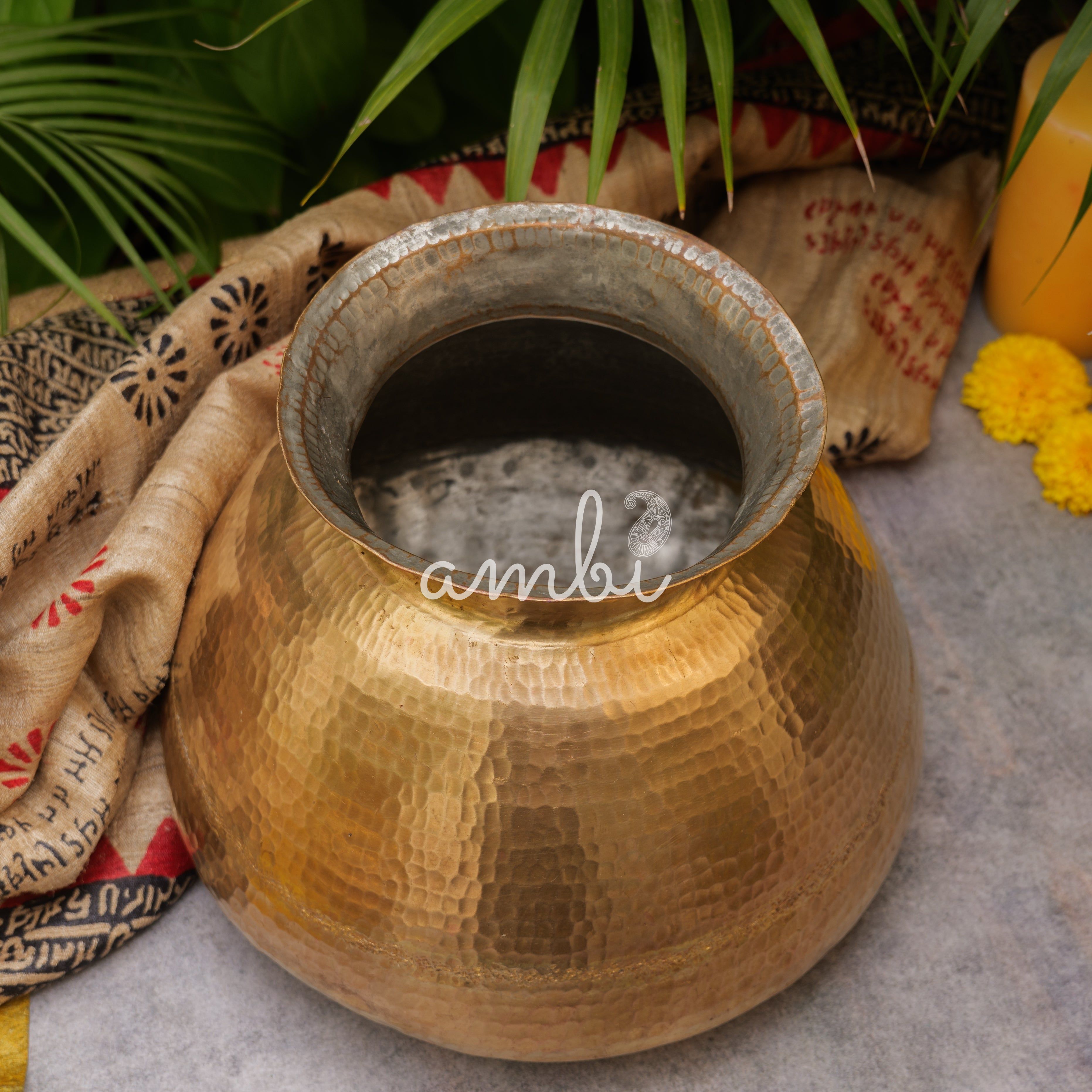 Vintage Brass Water Pot (Mataka) / Planter / Vase- Rare Conical Shaped