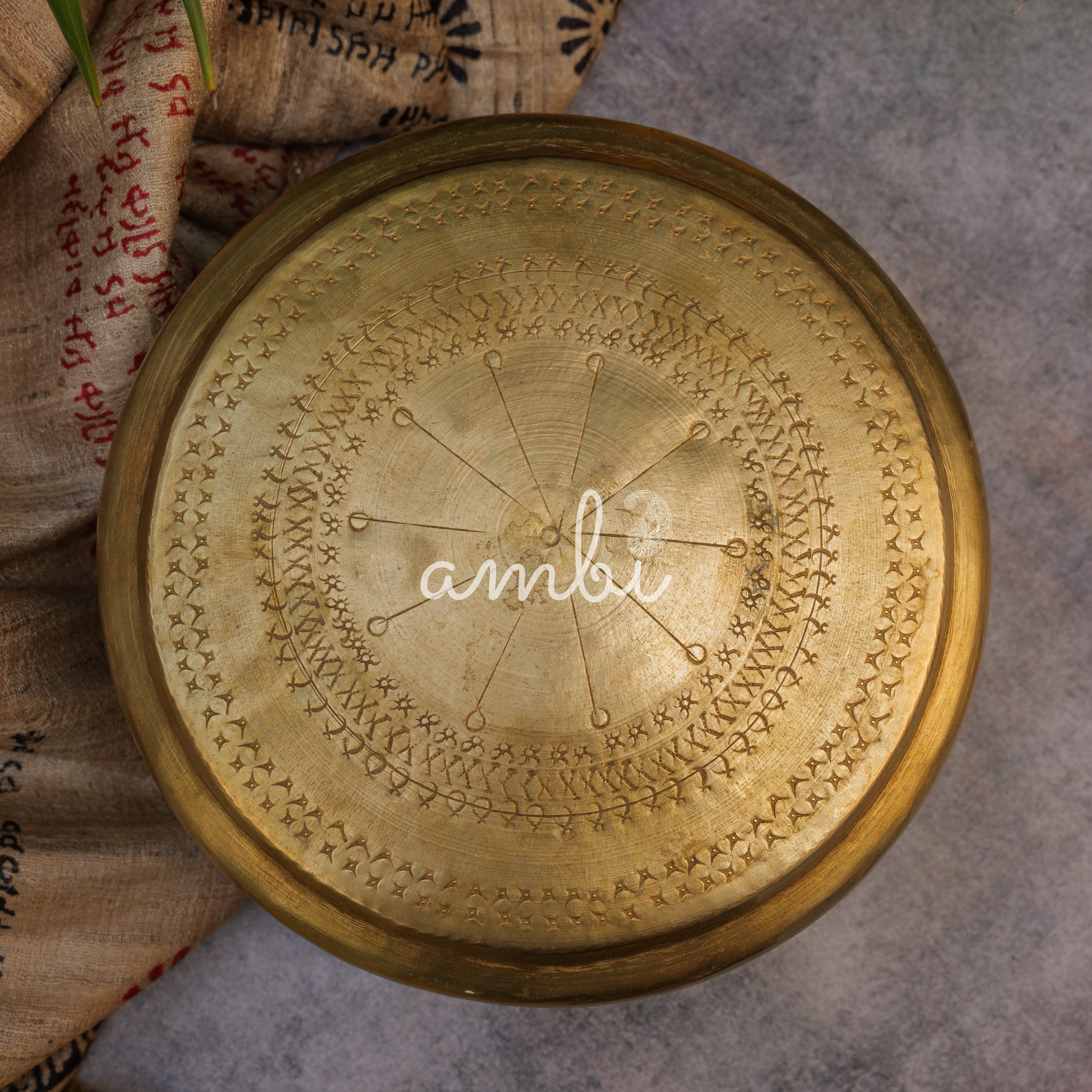 Heritage Vintage Brass Roti Box - Large - with Intricate Design - 7.5 Inches