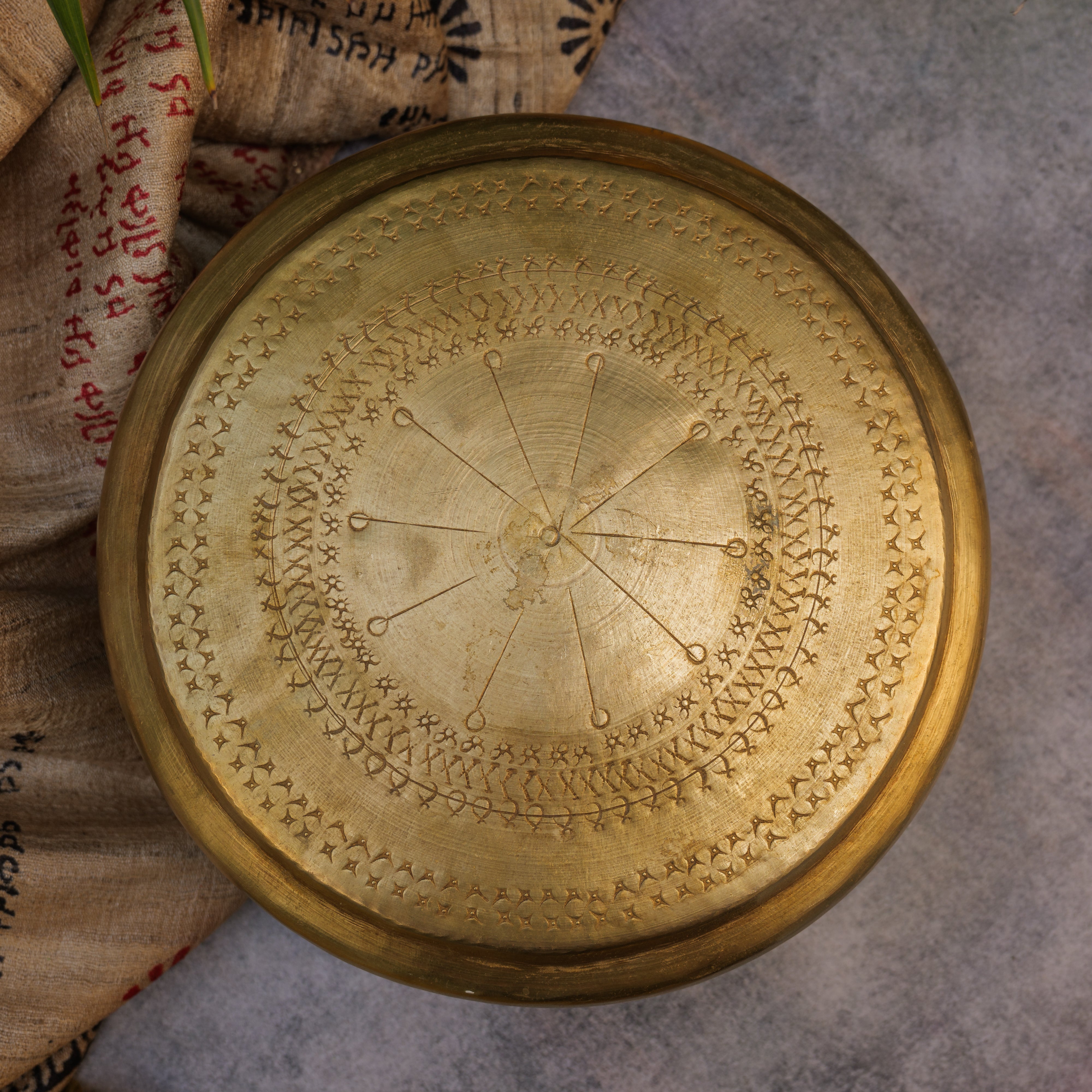 Heritage Vintage Brass Roti Box - Large - with Intricate Design - 7.5 Inches