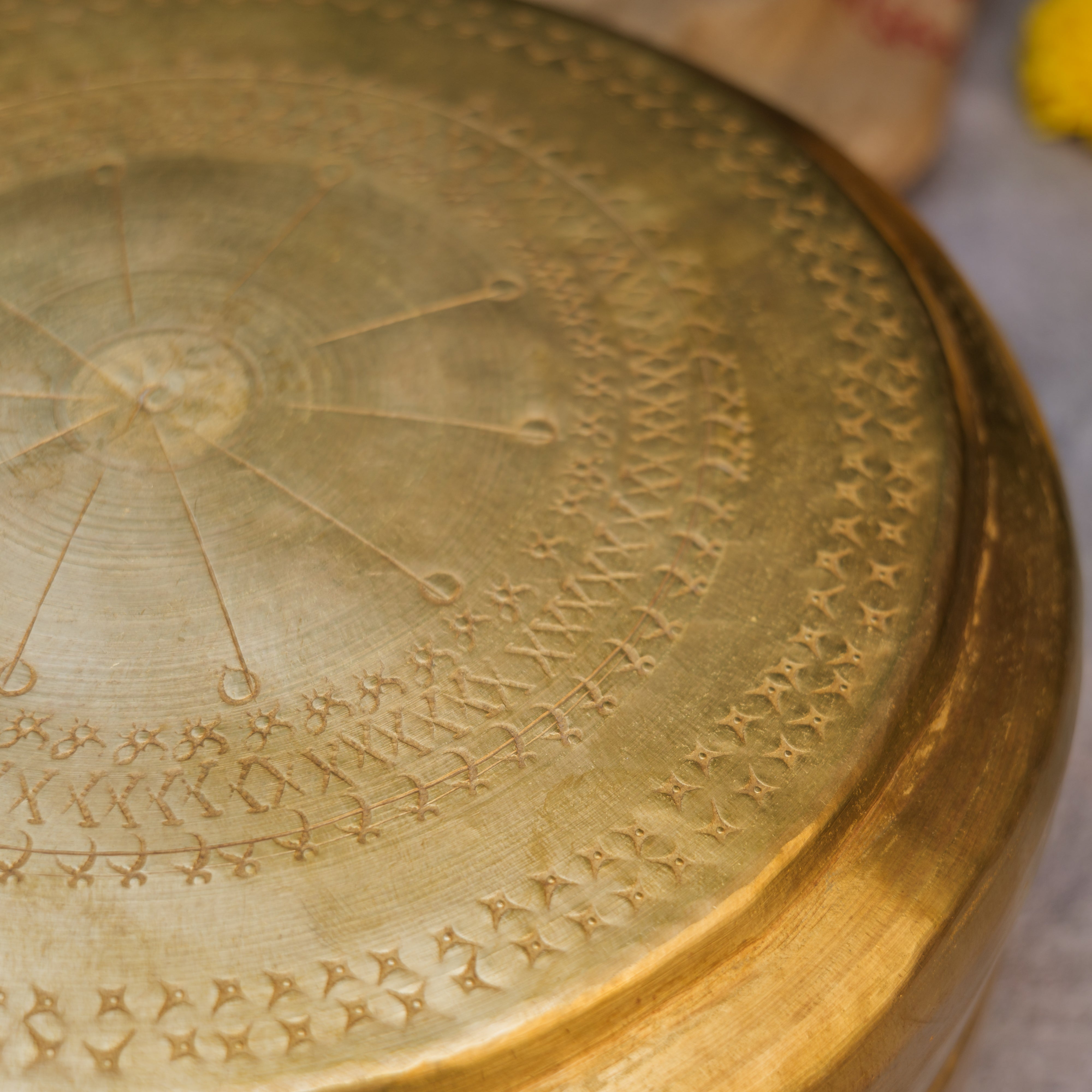 Heritage Vintage Brass Roti Box - Large - with Intricate Design - 7.5 Inches