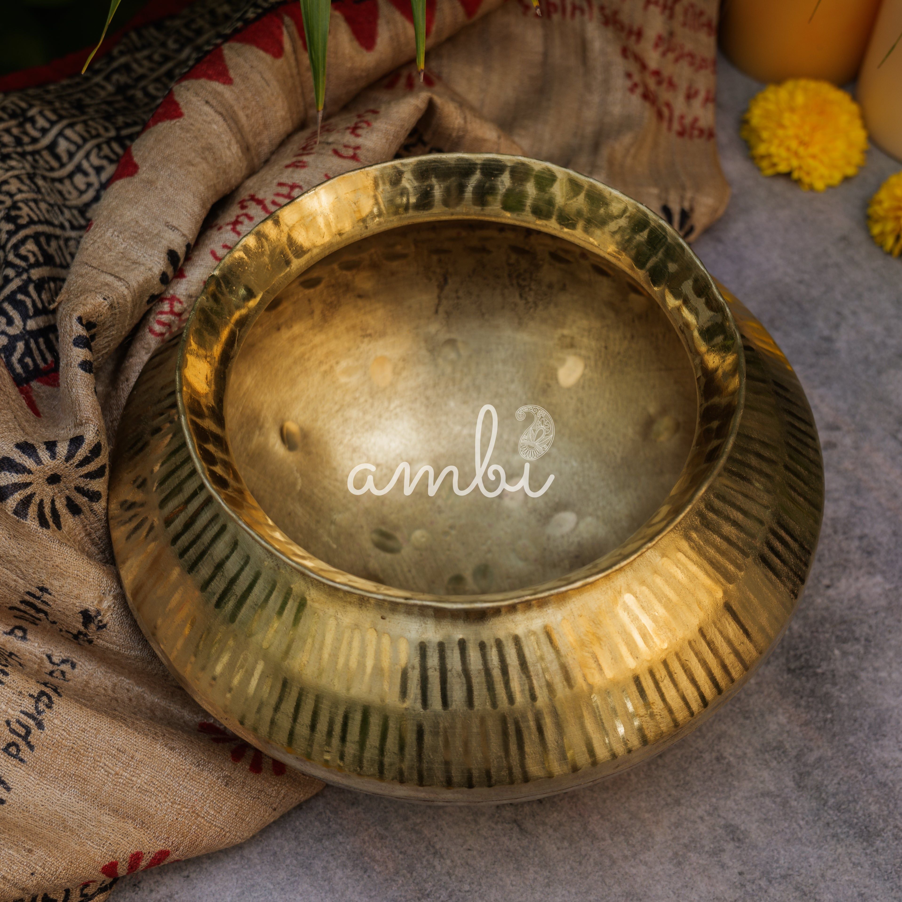 Brass Garden Water Matka / Vase / Pot - 2 Litres Capacity