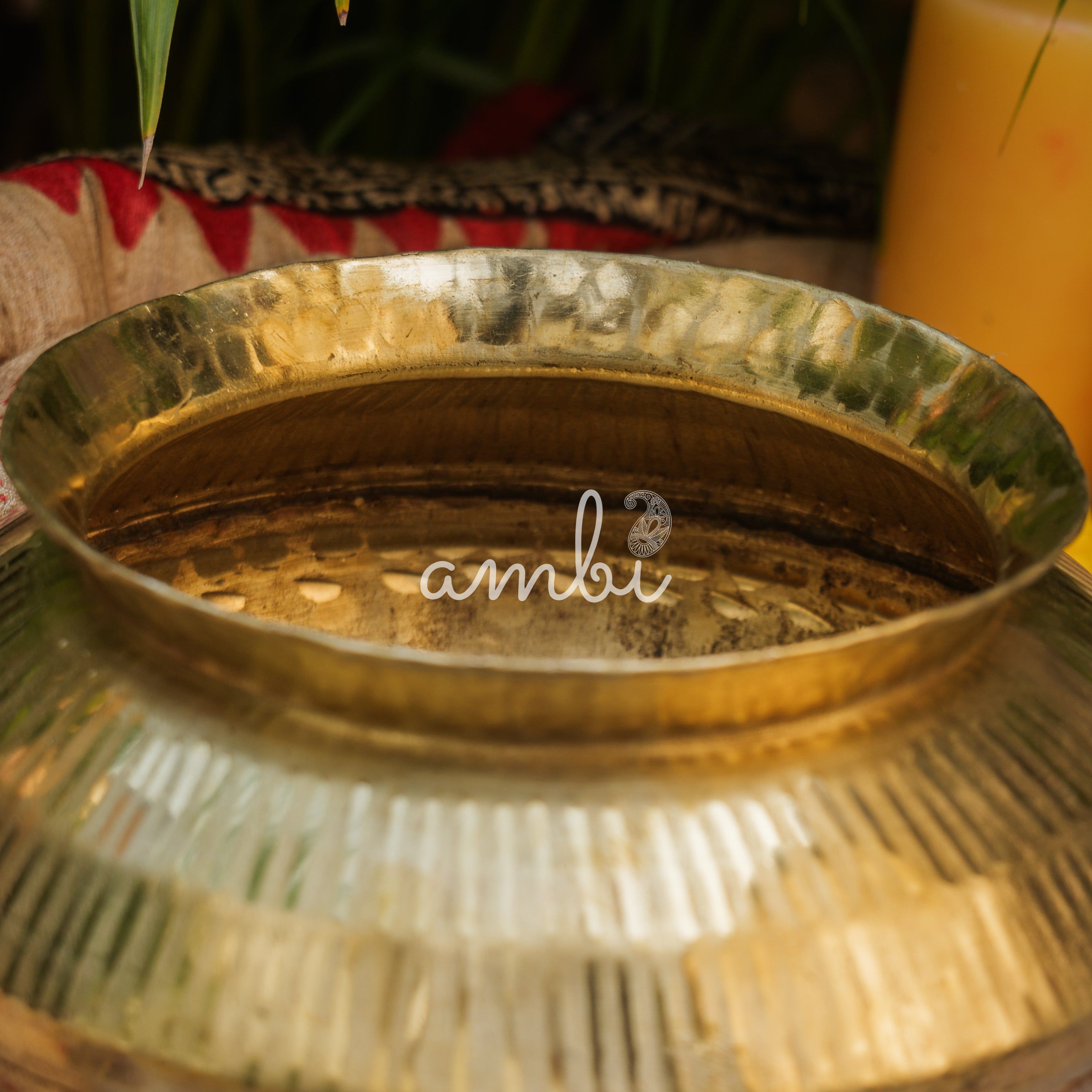 Brass Garden Water Matka / Vase / Pot - 3 Litres Capacity