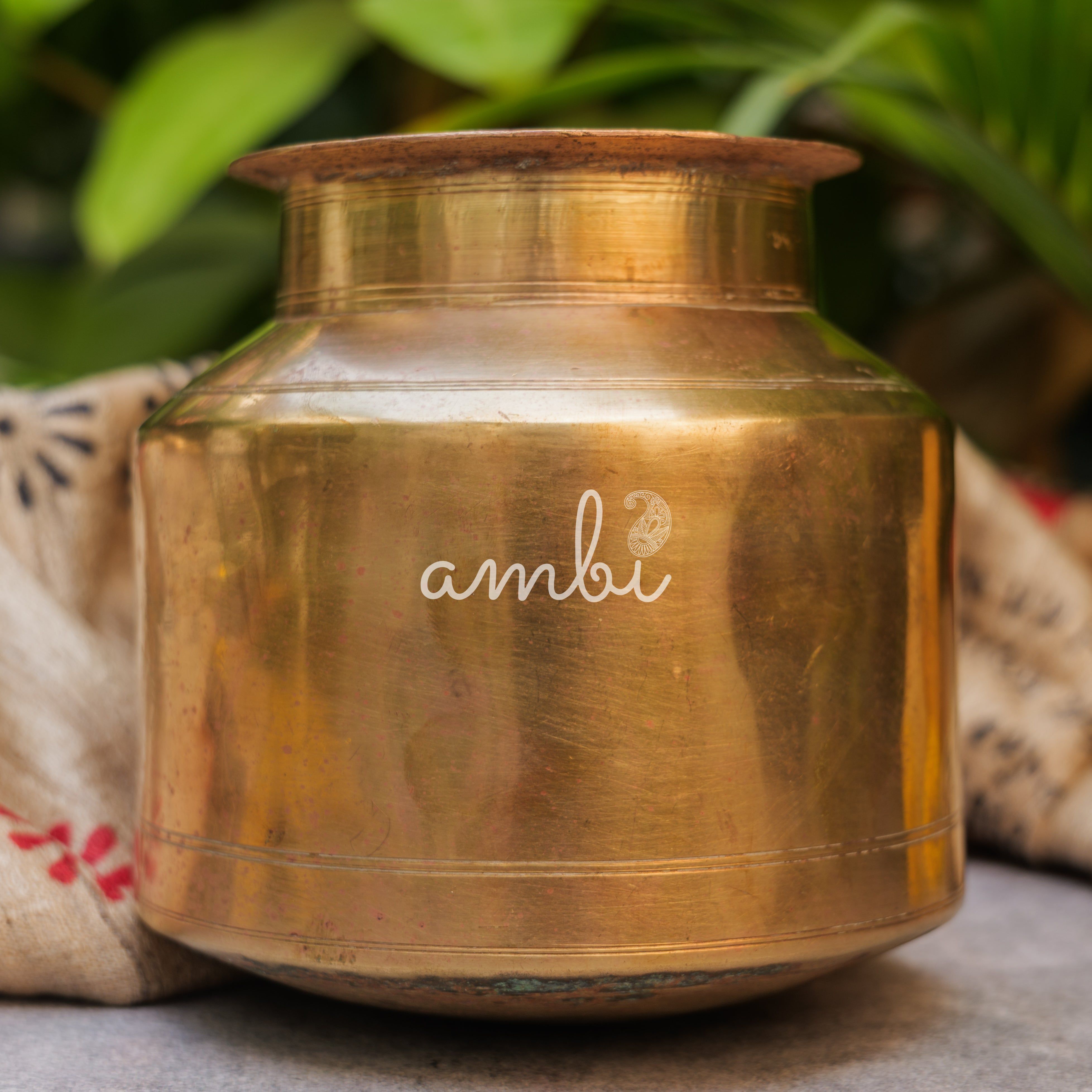 Handcrafted Vintage Conical Brass Vessel / Vase / Lota / Matka