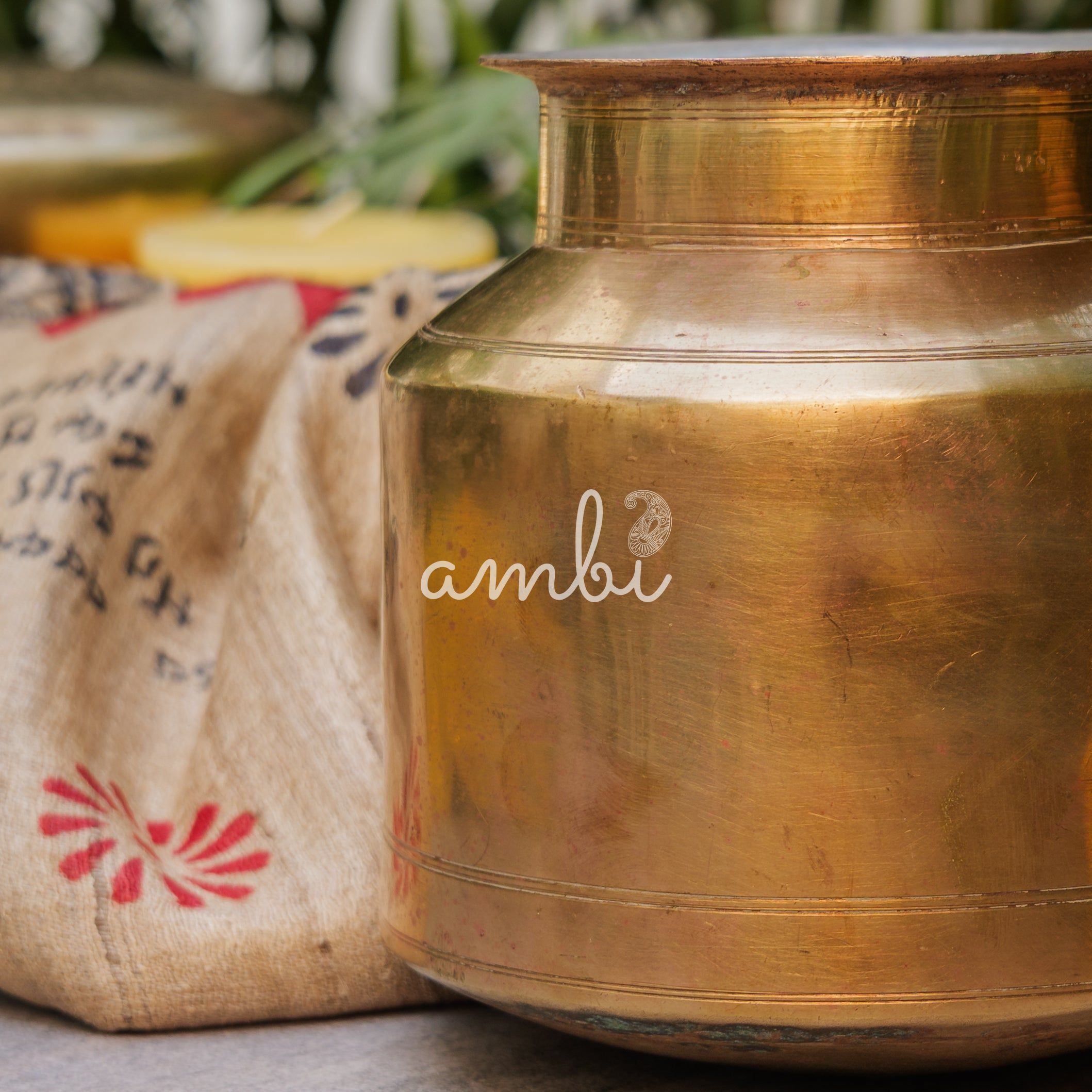 Handcrafted Vintage Conical Brass Vessel / Vase / Lota / Matka