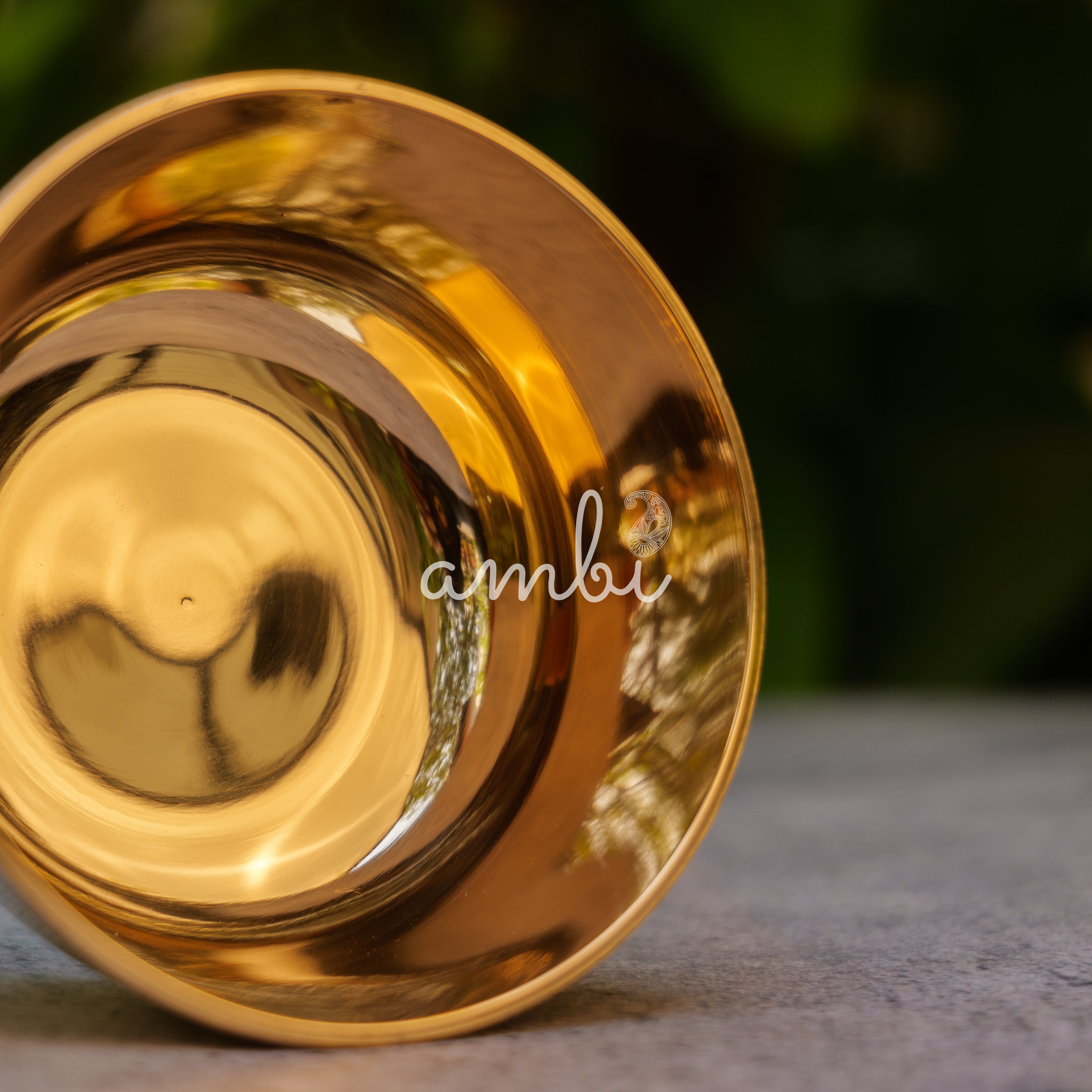 AMBI Lead Free 100% Pure Kansa Small Katori / Bowl - Polished Finish - 3.5 Inches - 165 ML