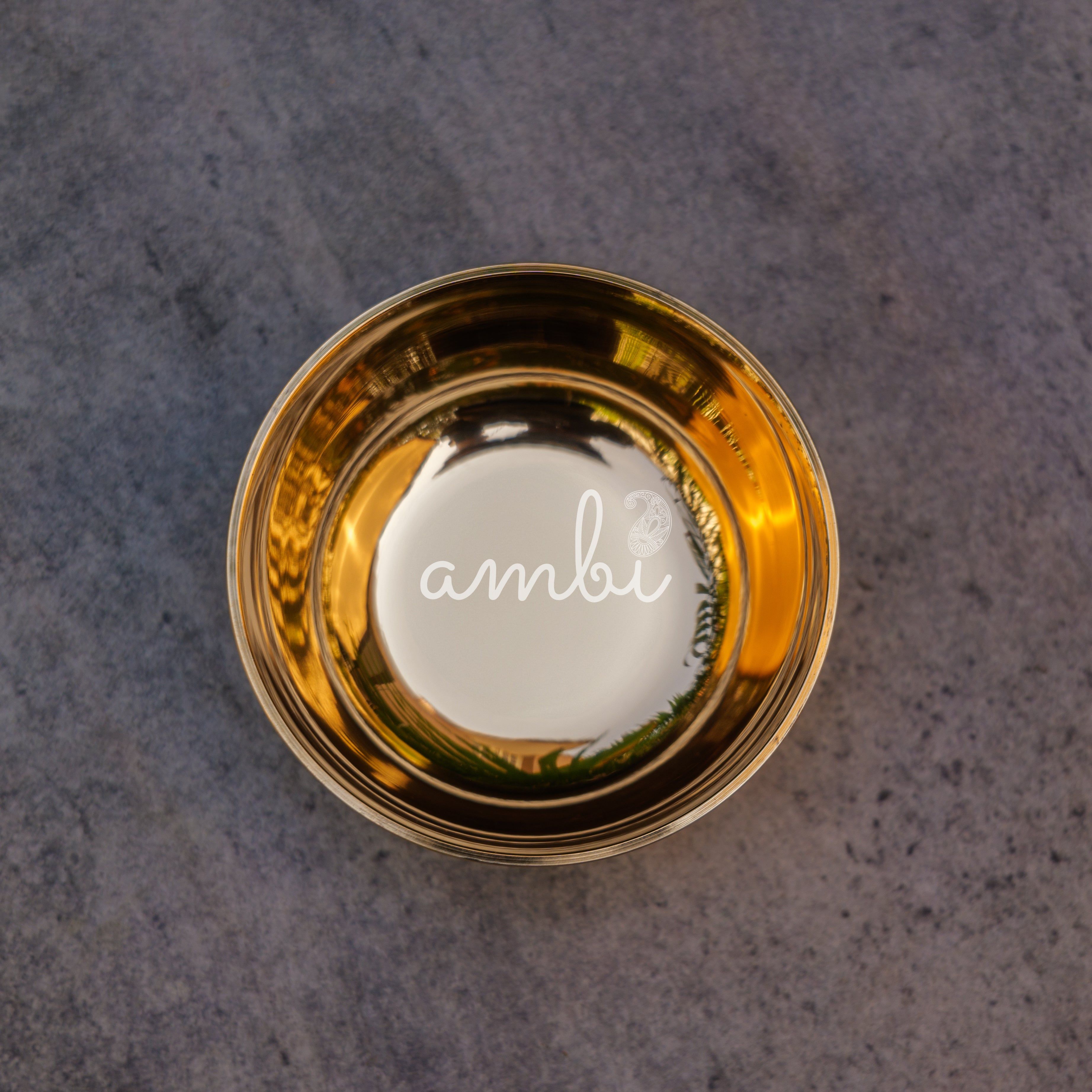 AMBI Lead Free 100% Pure Kansa Small Katori / Bowl - Polished Finish - 3.5 Inches - 165 ML