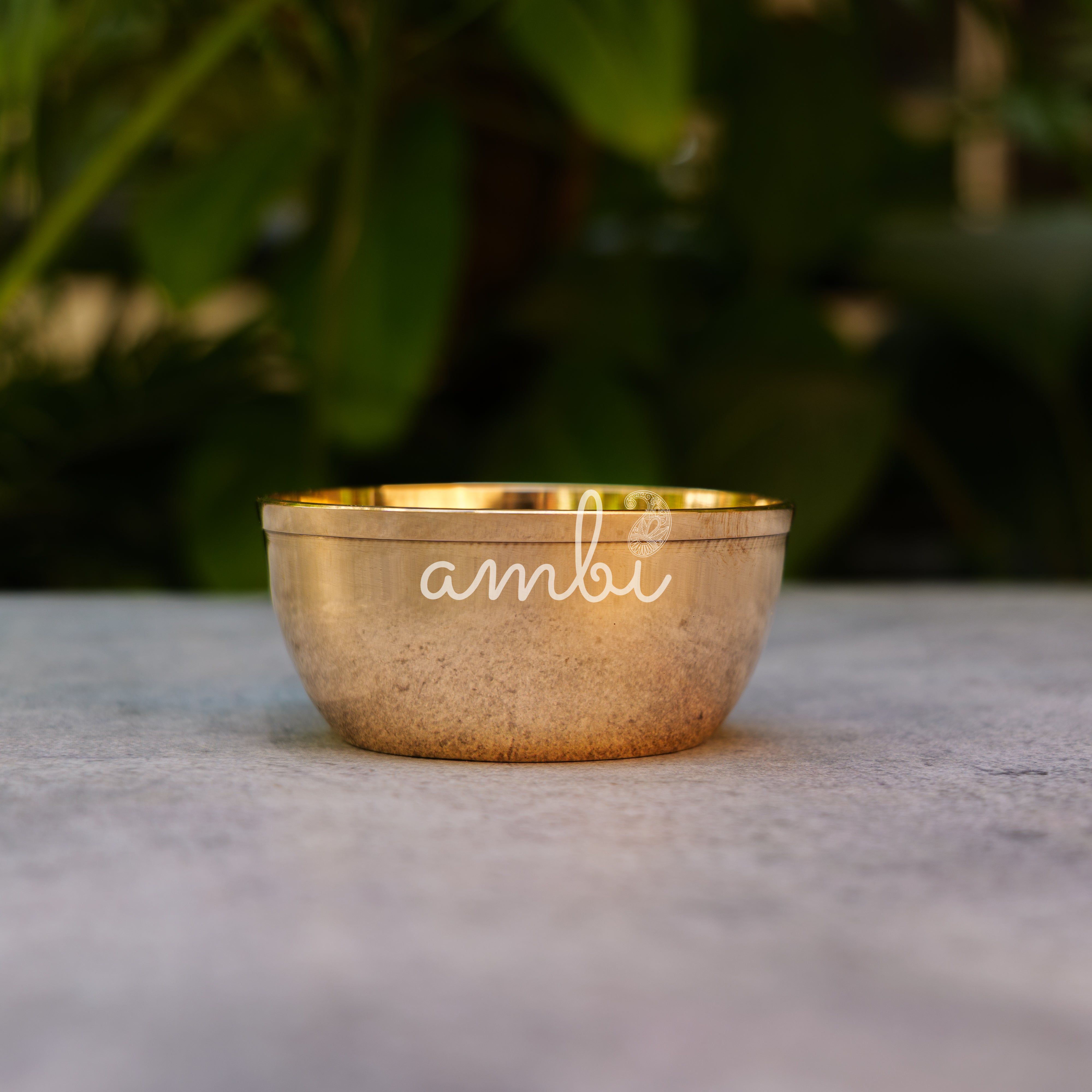 AMBI Lead Free 100% Pure Kansa Small Katori / Bowl - Polished Finish - 3.5 Inches - 165 ML