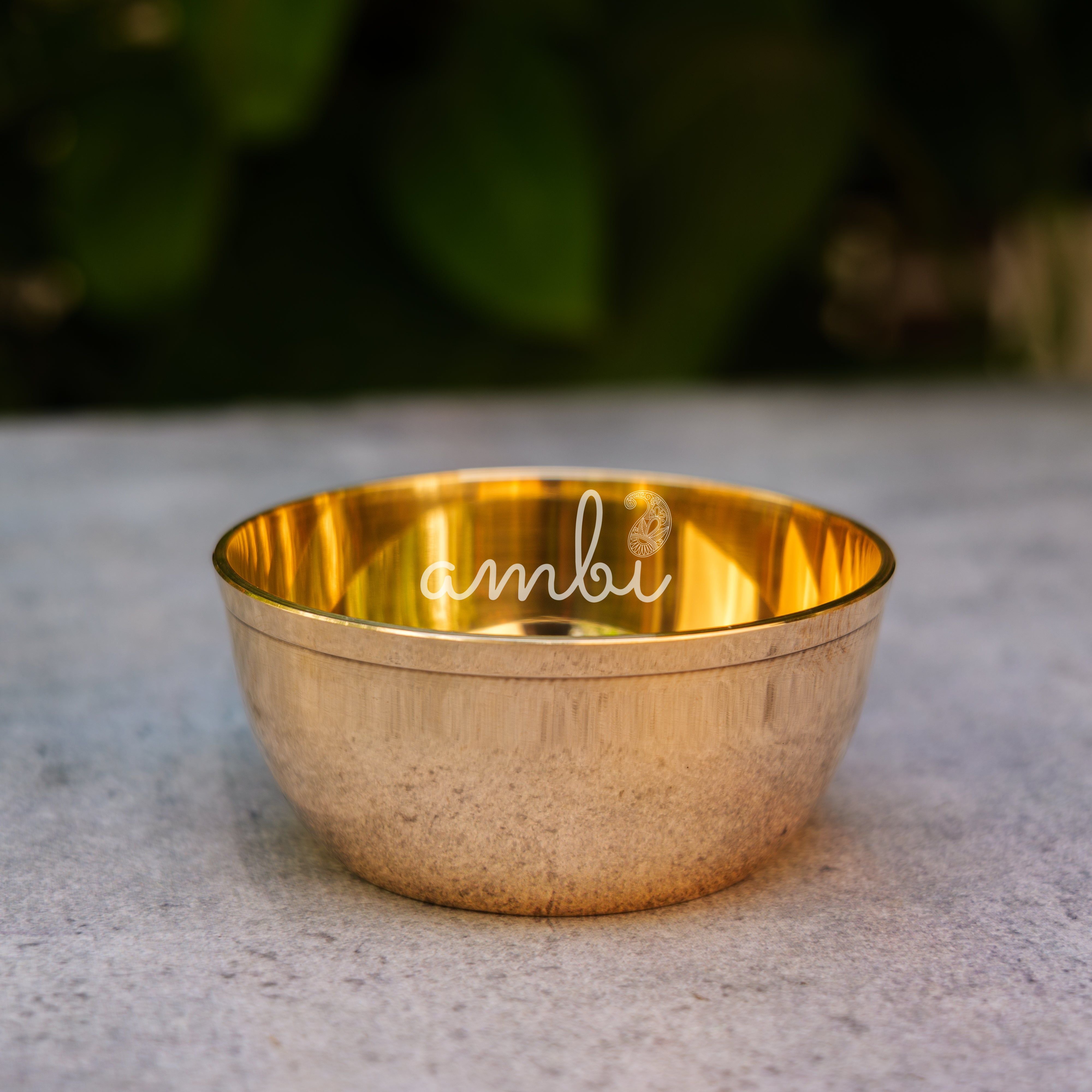 AMBI Lead Free 100% Pure Kansa Small Katori / Bowl - Polished Finish - 3.5 Inches - 165 ML
