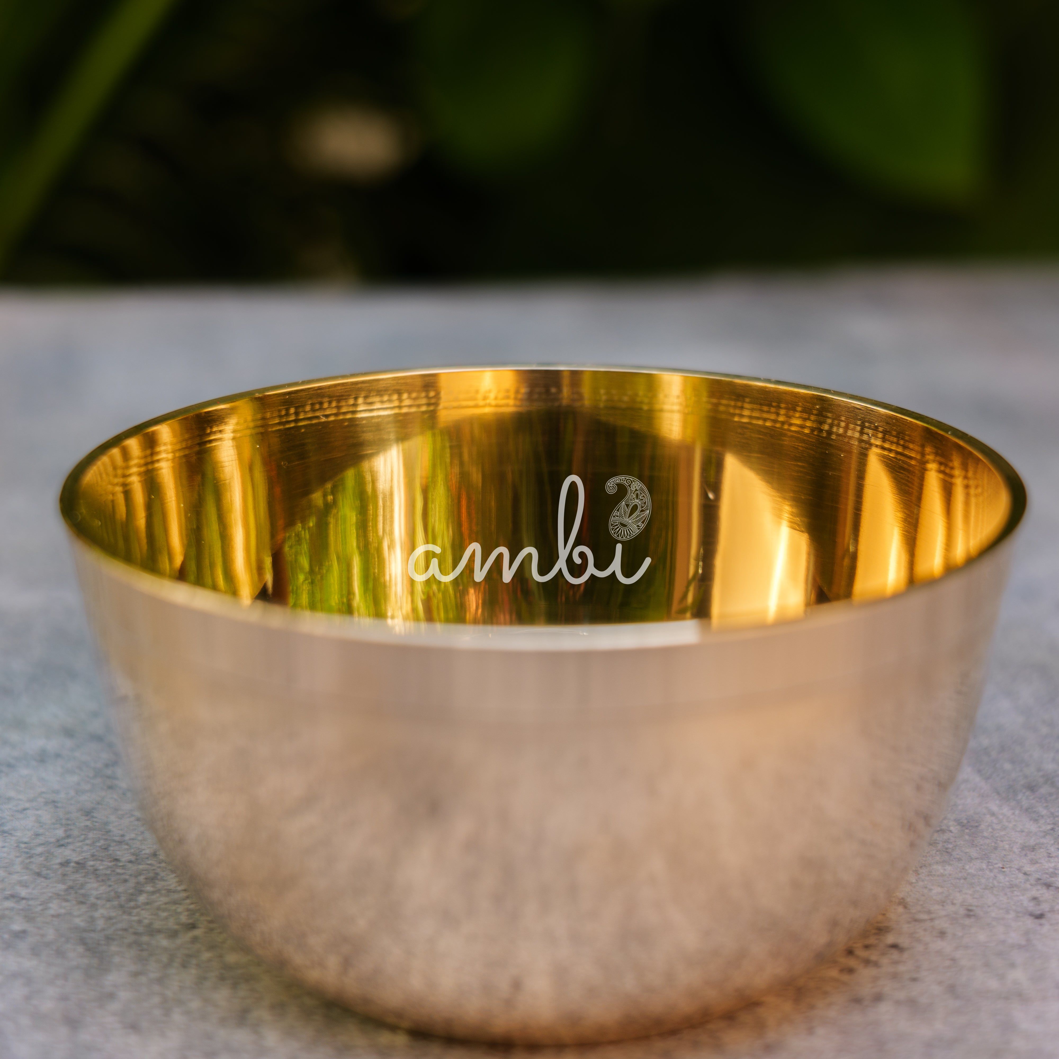 AMBI Lead Free 100% Pure Kansa Small Katori / Bowl - Polished Finish 4 Inches - 260 ML