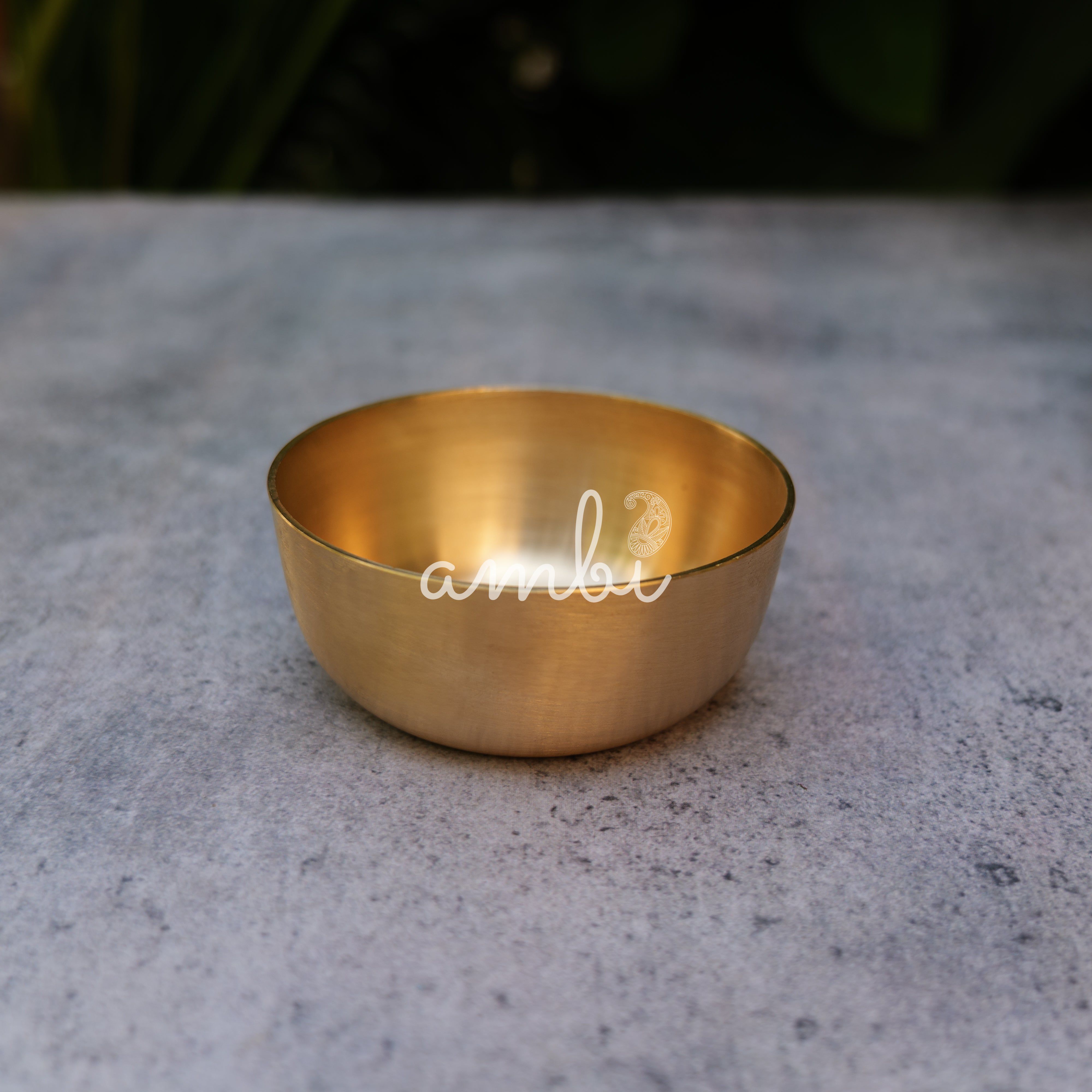 Ambi Pure Brass Thali Set of 6 Original Design - 1.7 kg