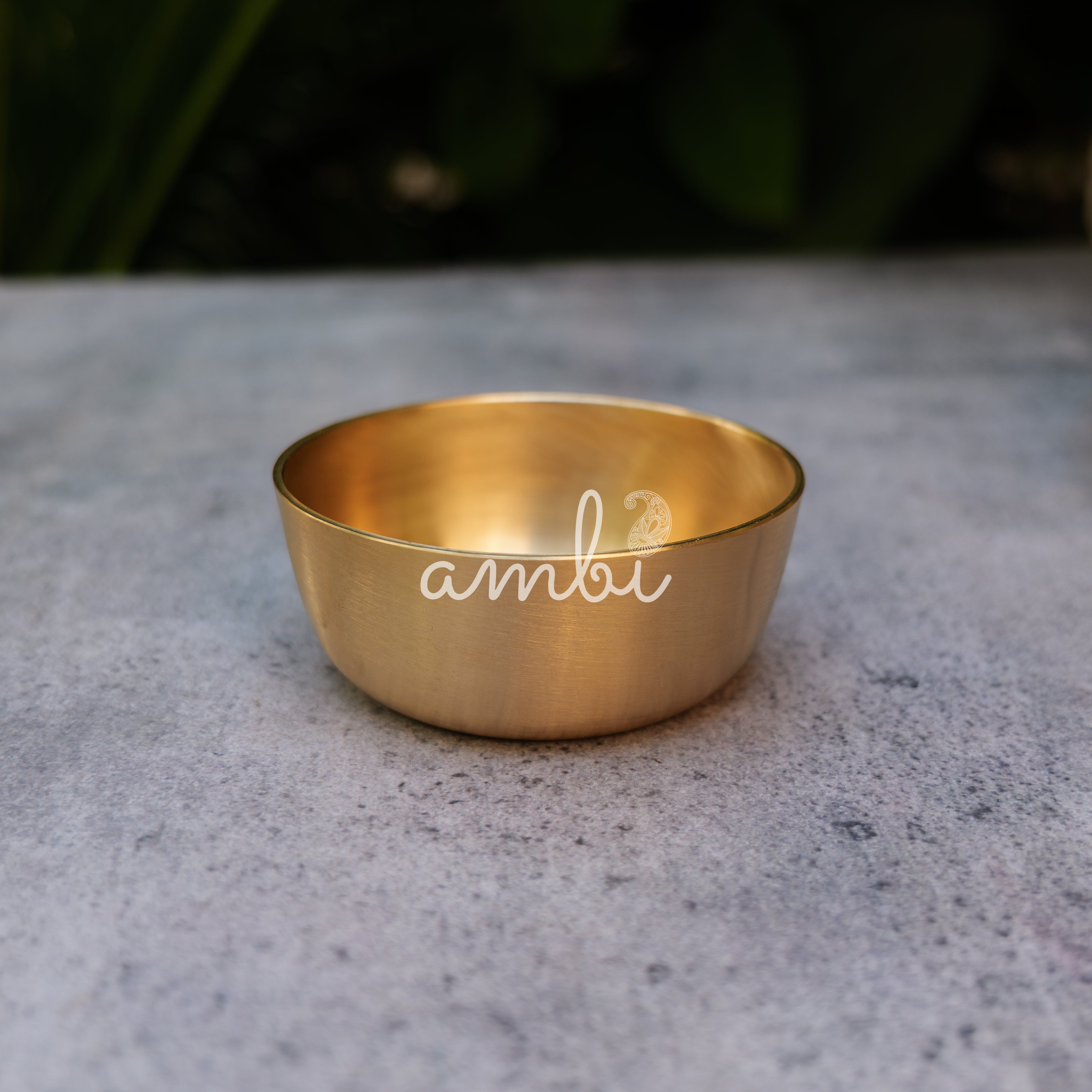 Ambi Pure Brass Thali Set of 6 Original Design - 1.7 kg