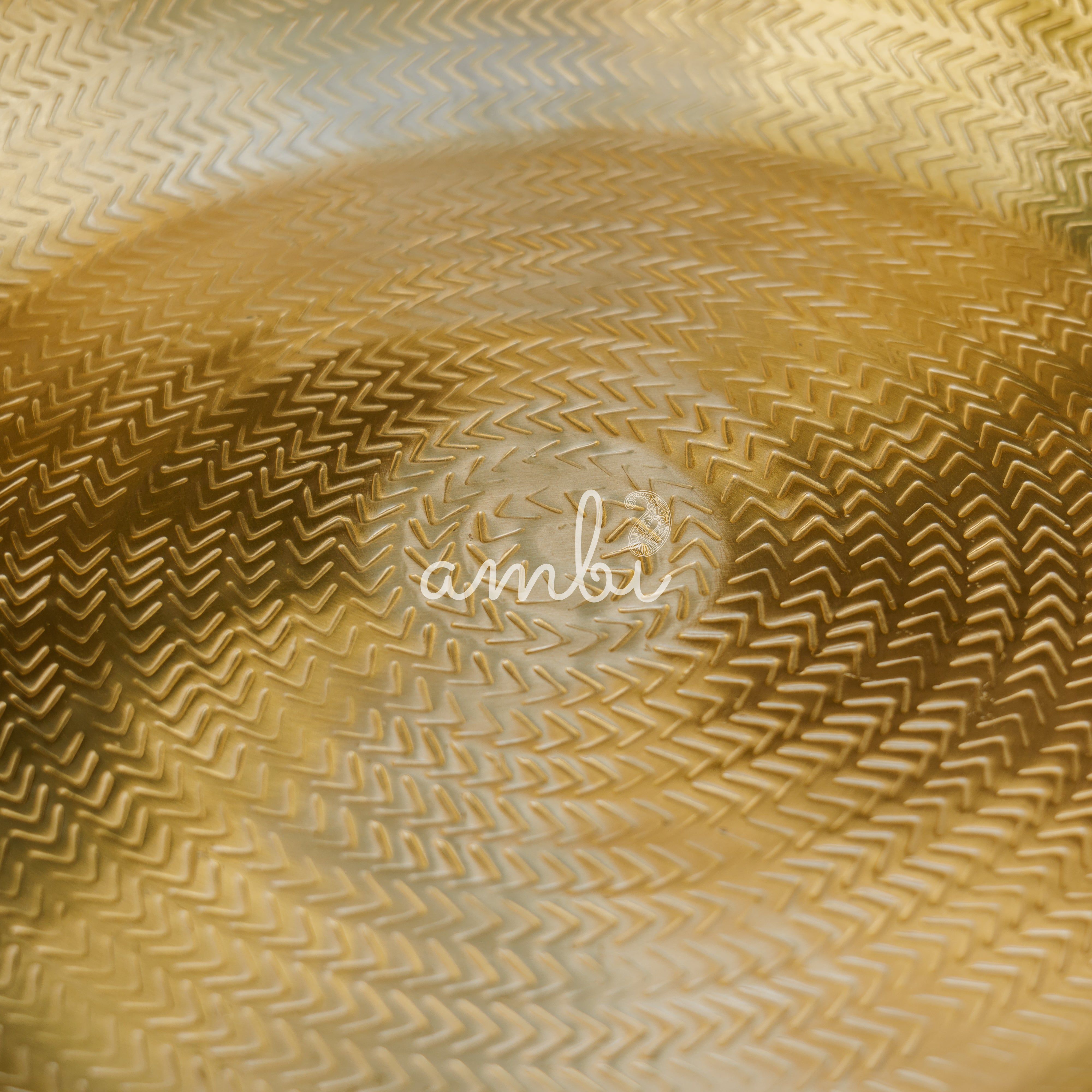 Pure Brass Urli wth Beautiful Pattern - 14 inches Diameter