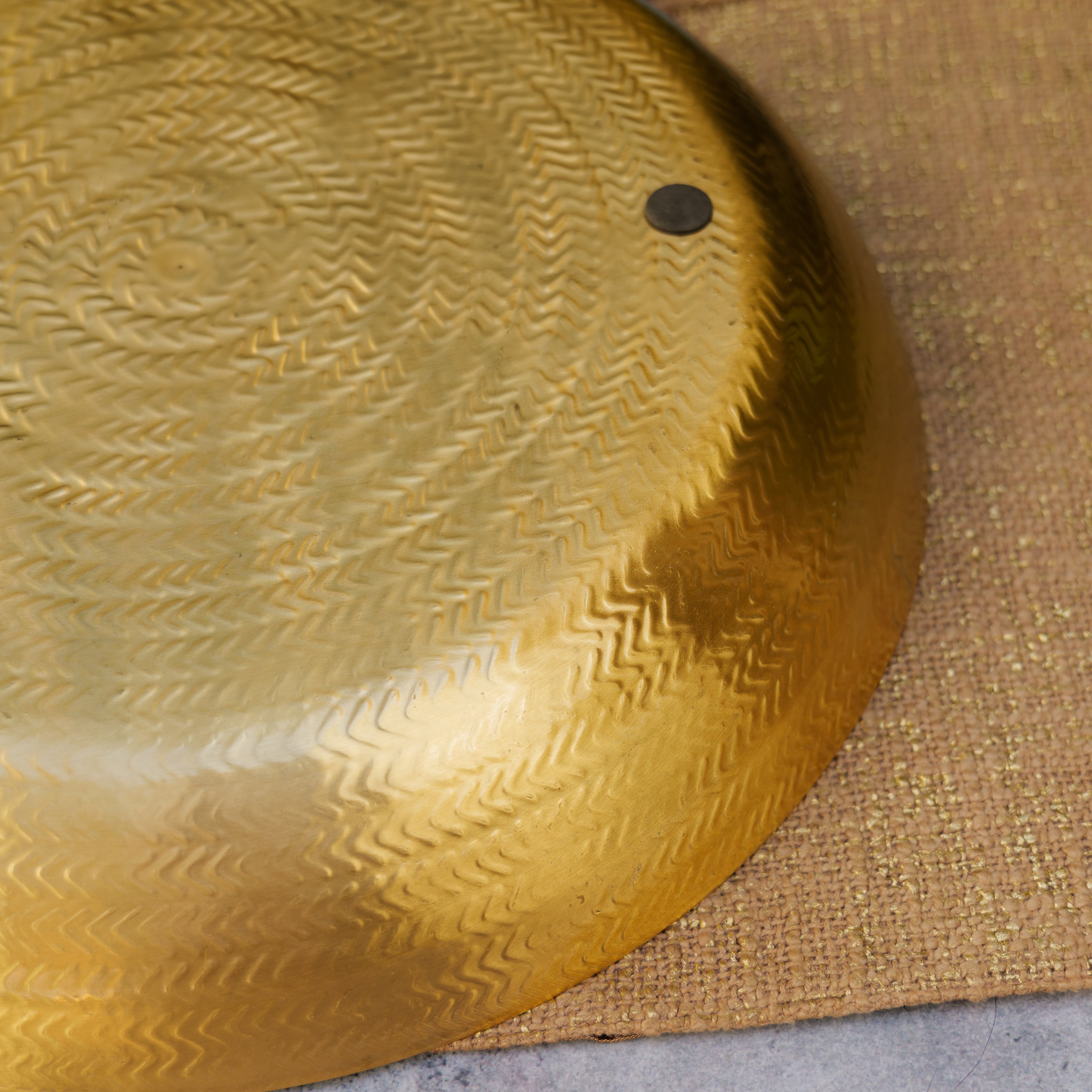 Pure Brass Urli wth Beautiful Pattern - 14 inches Diameter