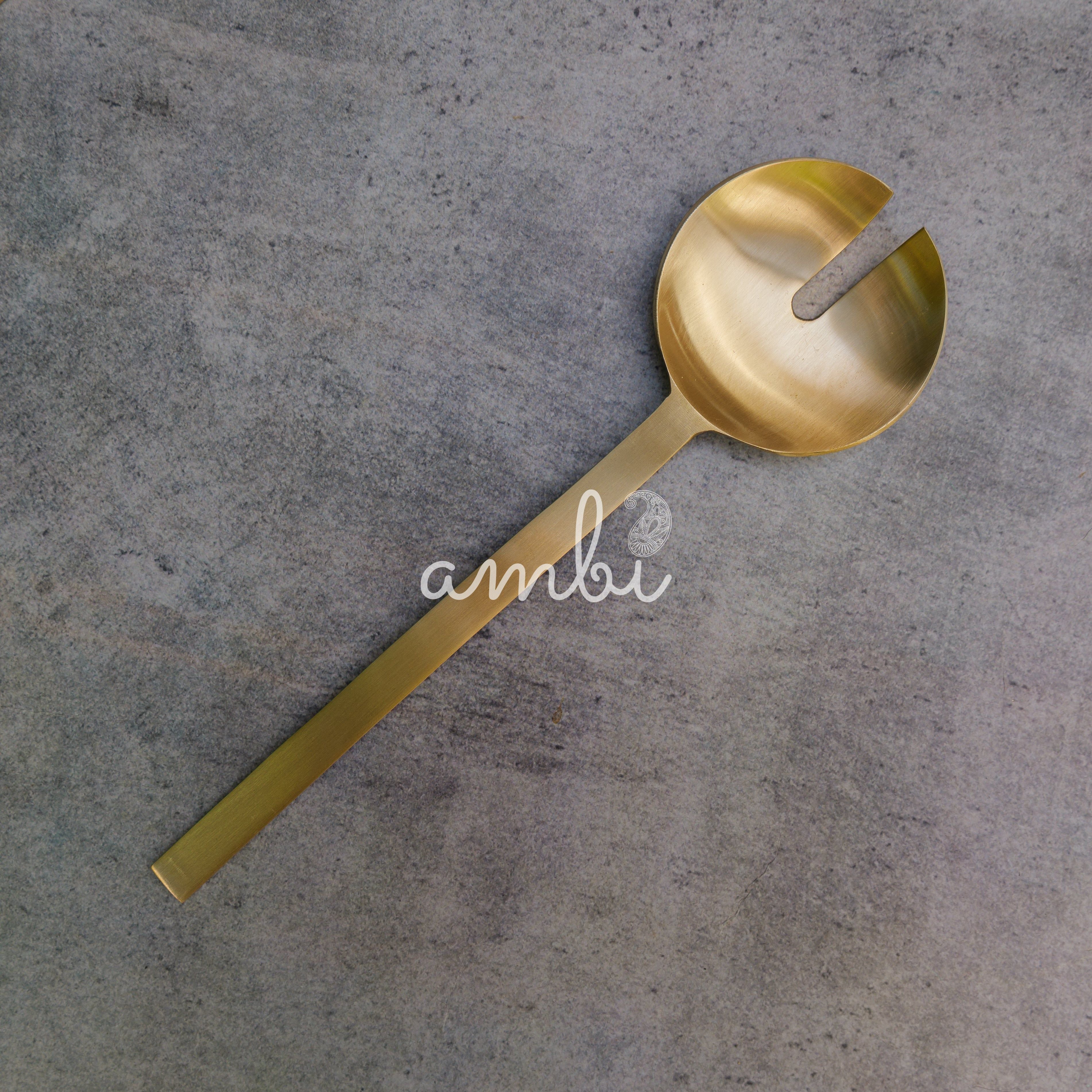Ambi Pure Brass Salad Server - Set of 2