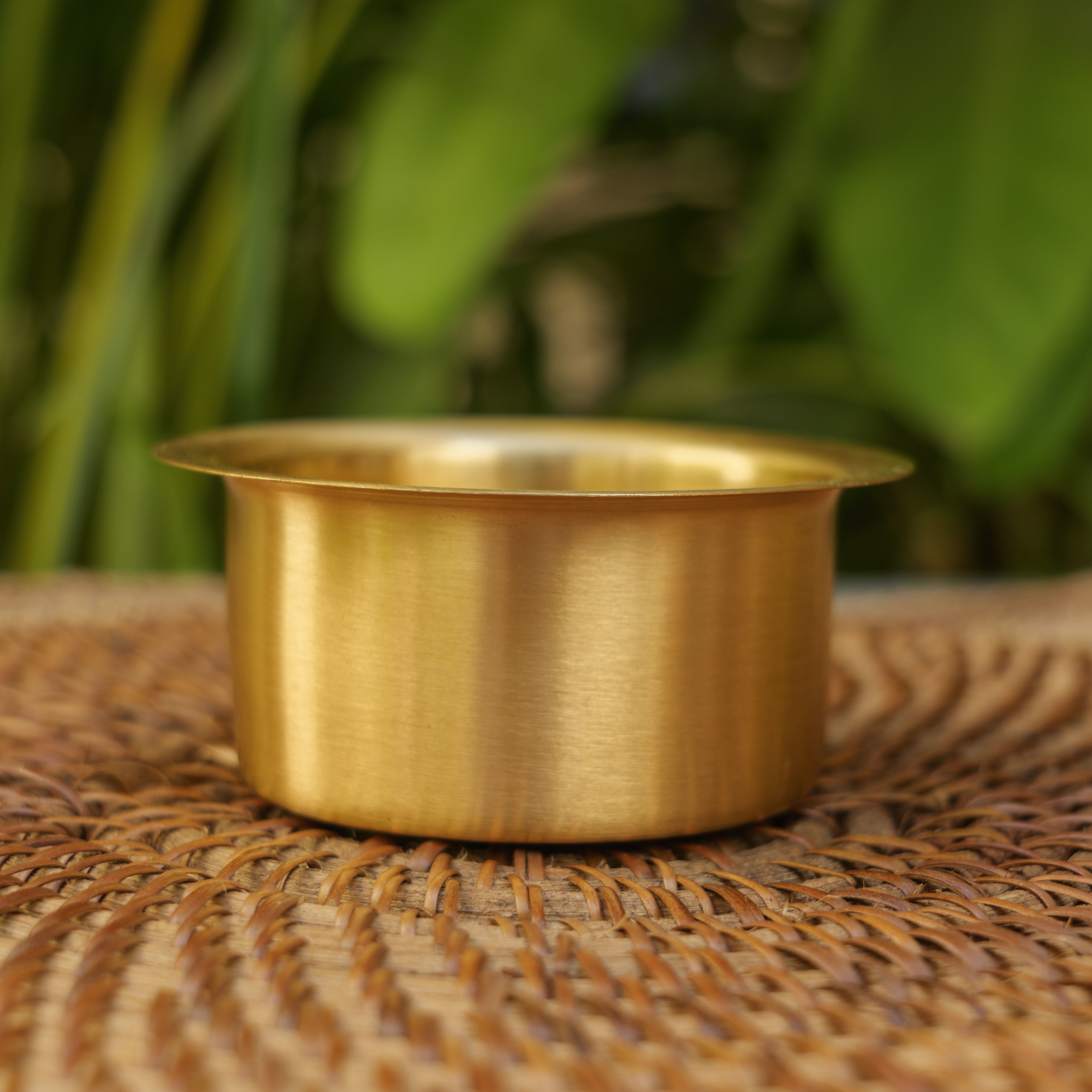 Pure Brass Floral Hand-Painted South Indian Coffee Dabara Set | 130 ML