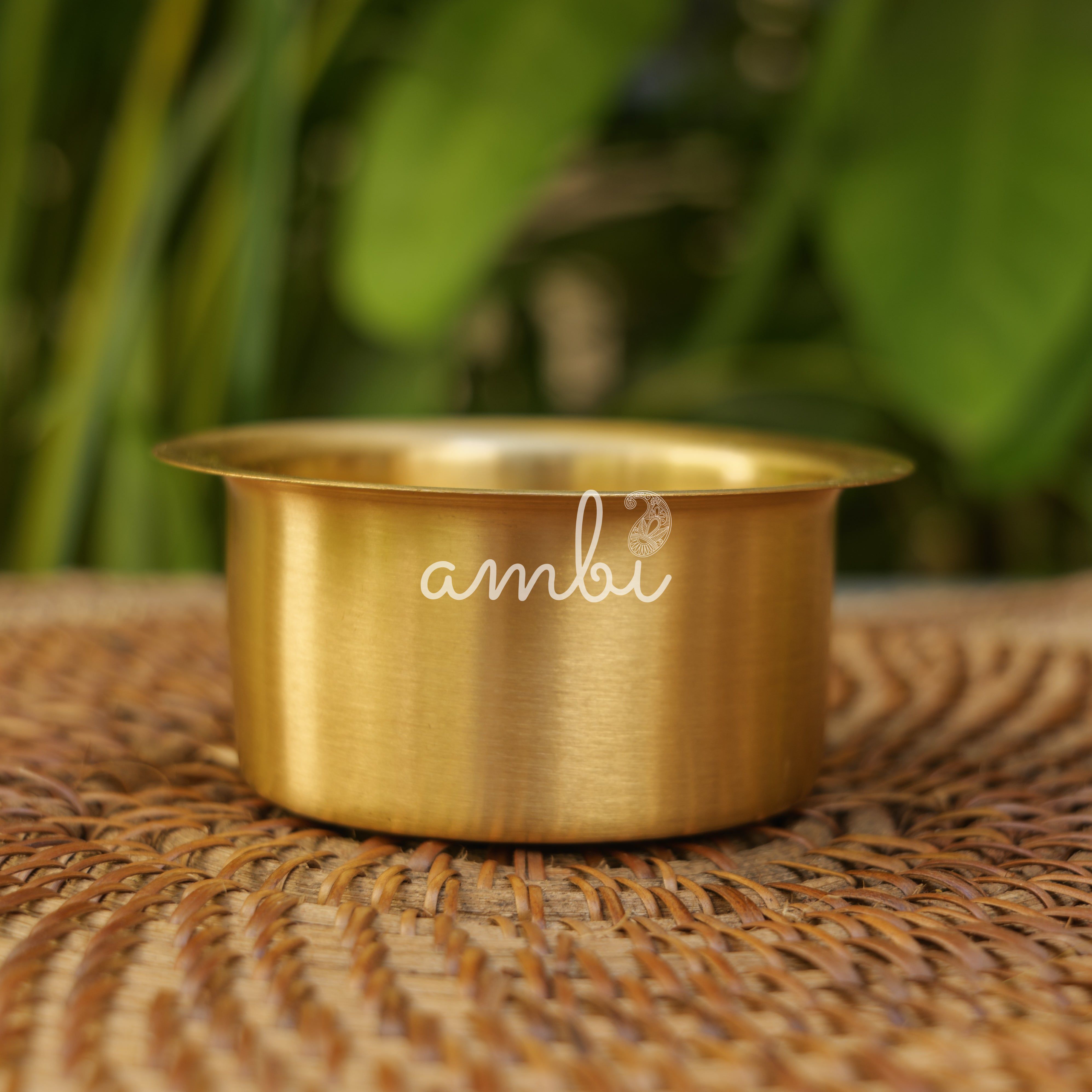 100% Pure Brass Floral Hand Painted Finish South Indian Coffee Dabara Set