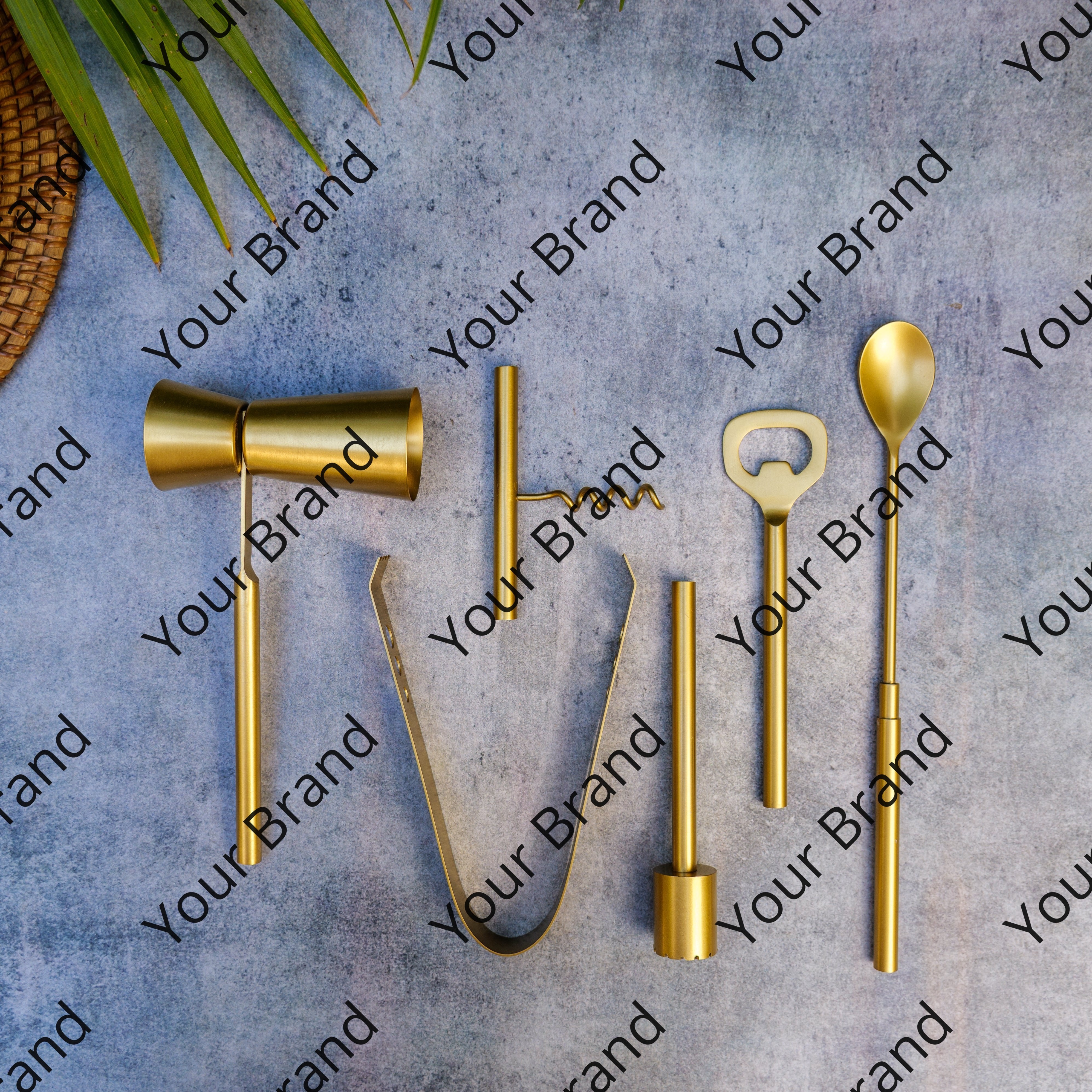 Ambi Pure Brass Bar Tool Set 6 Pcs
