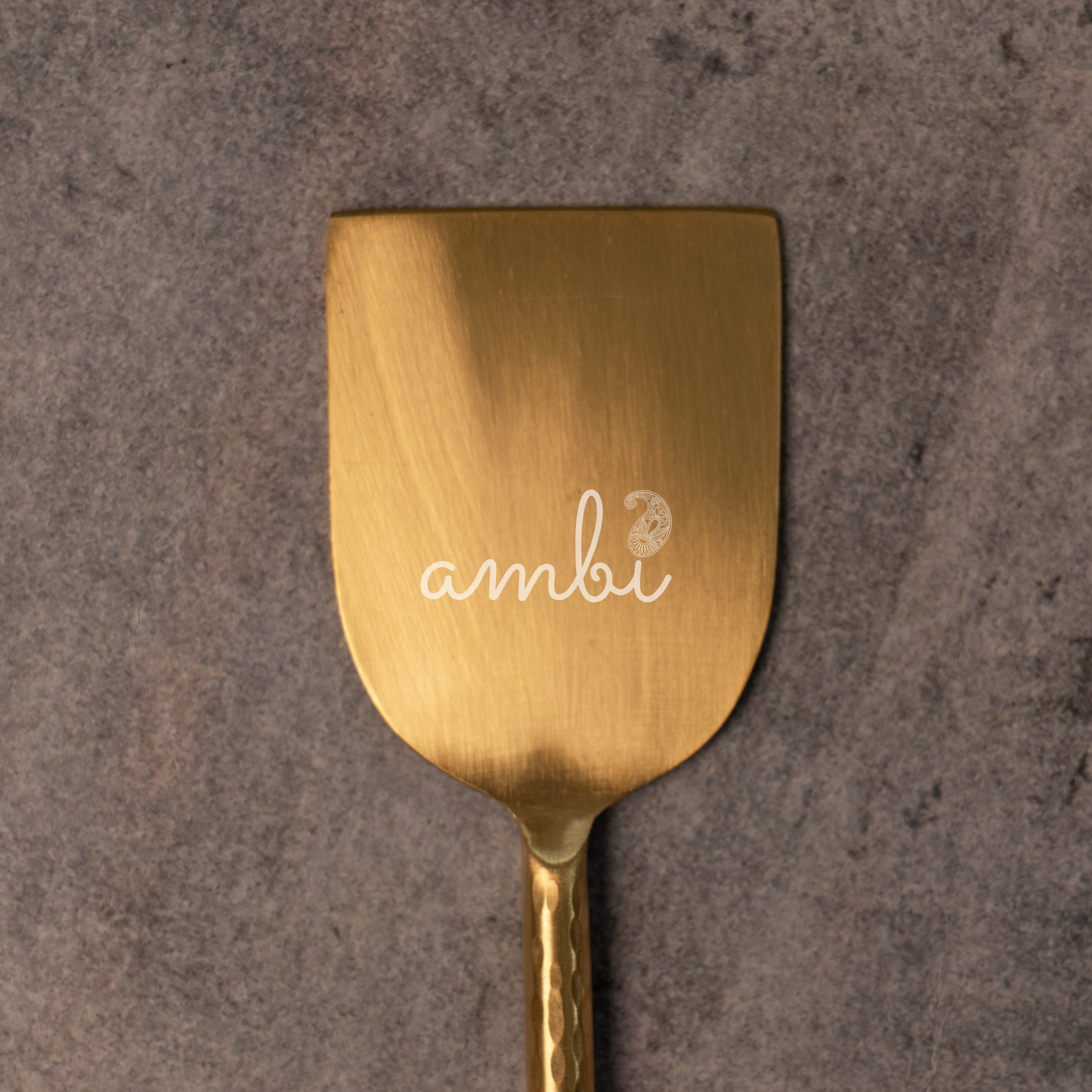 Exquisite Brass Cheese Knives Cutlery Set of 3