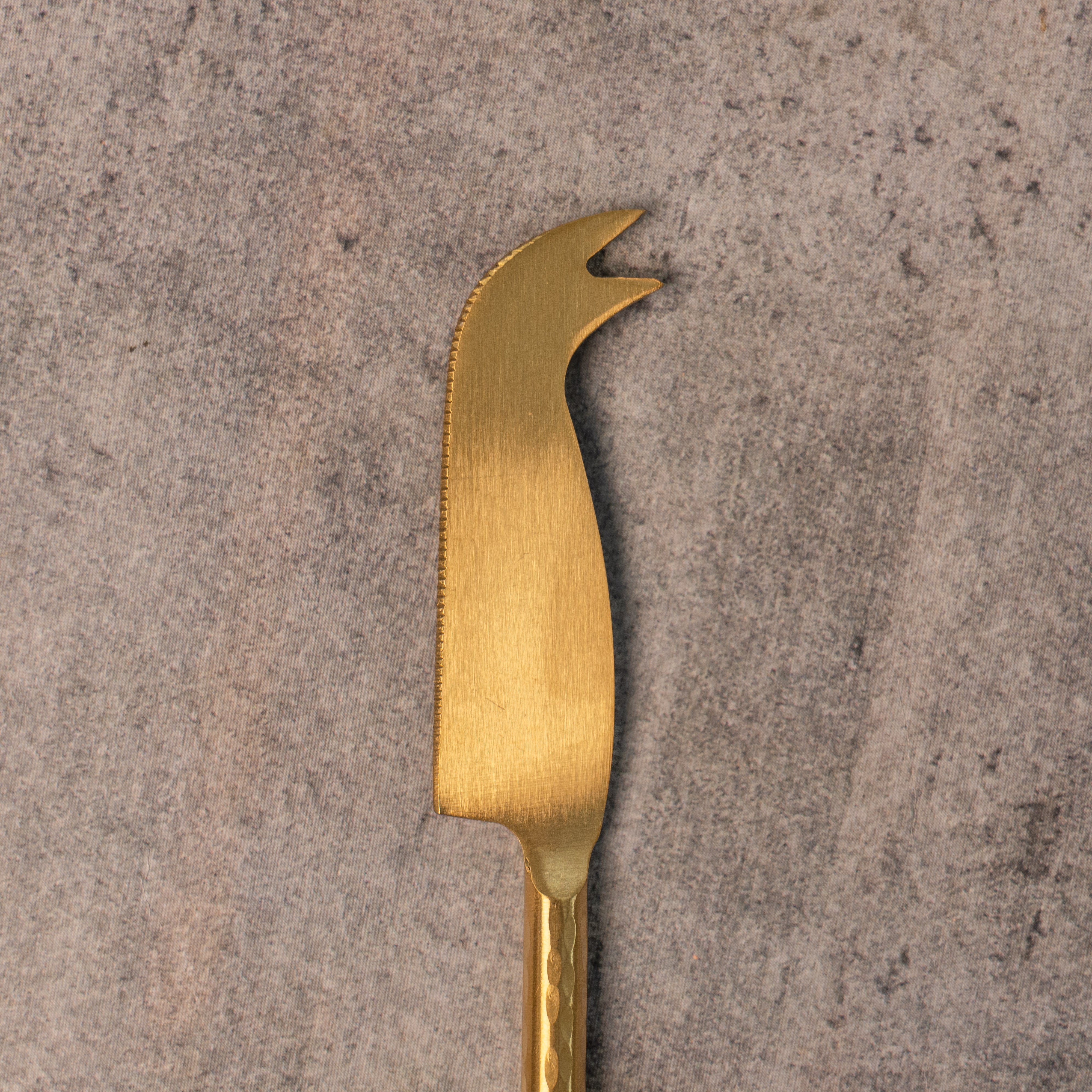 Exquisite Brass Cheese Knives Cutlery Set of 3 Gift Box