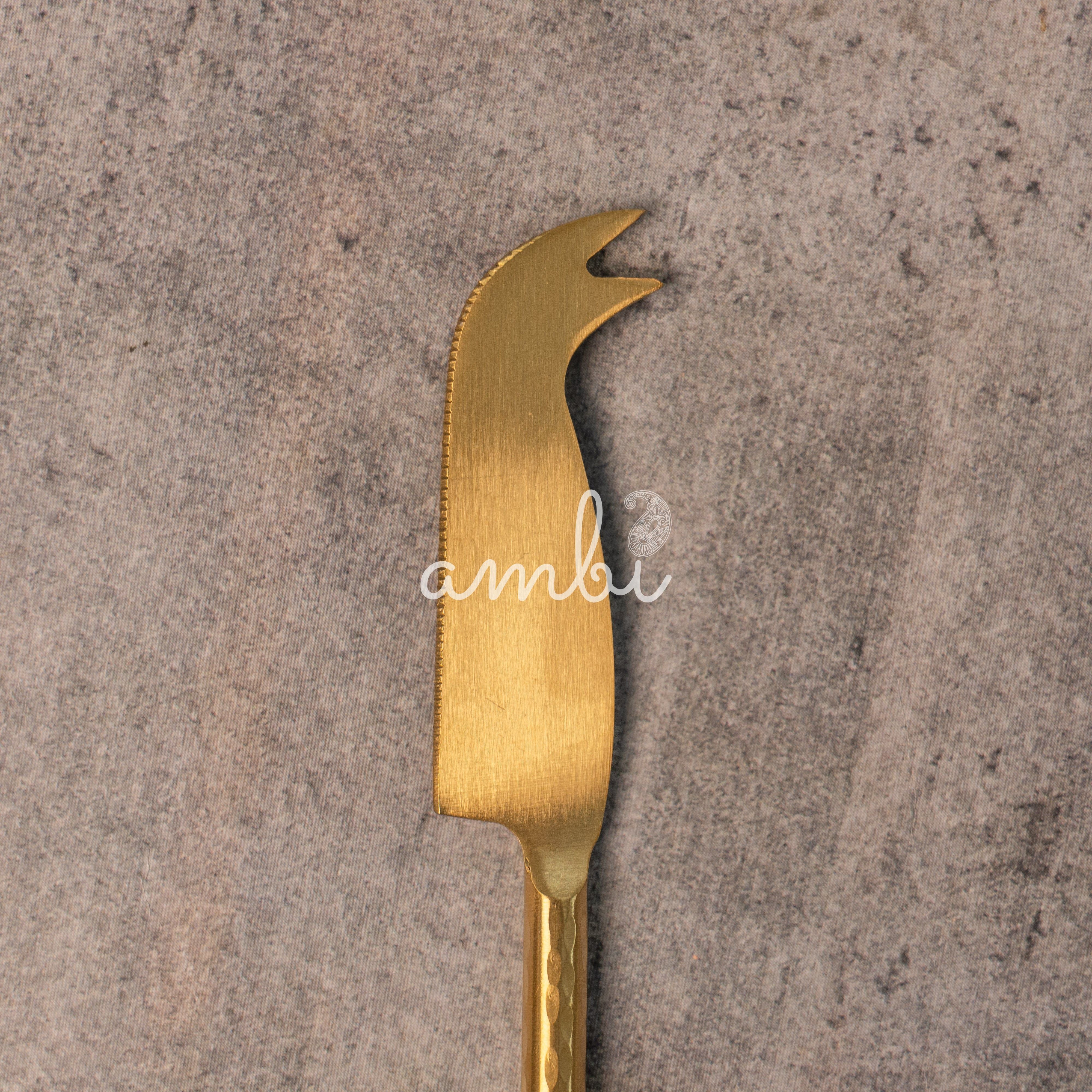 Exquisite Brass Cheese Knives Cutlery Set of 3