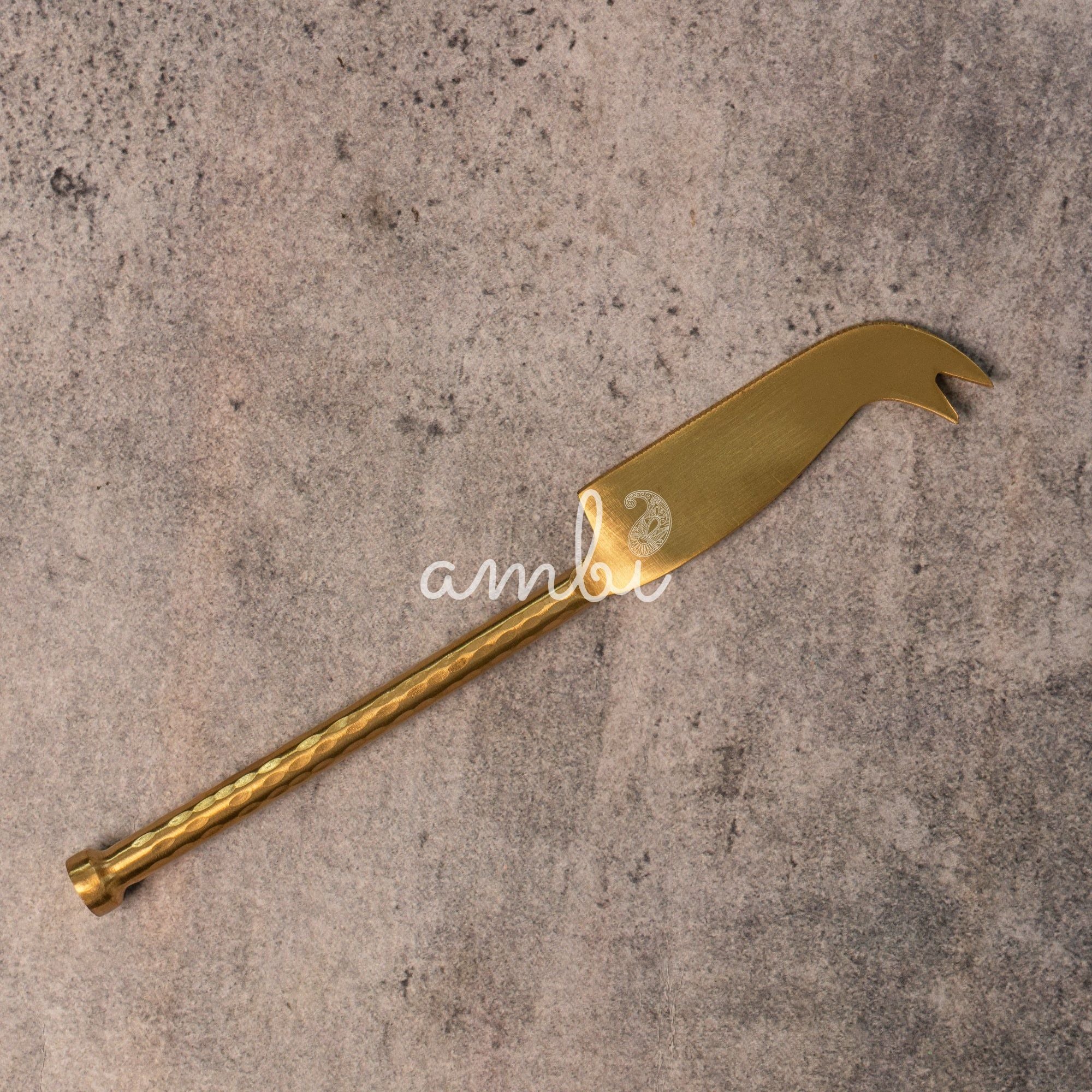 Exquisite Brass Cheese Knives Cutlery Set of 3