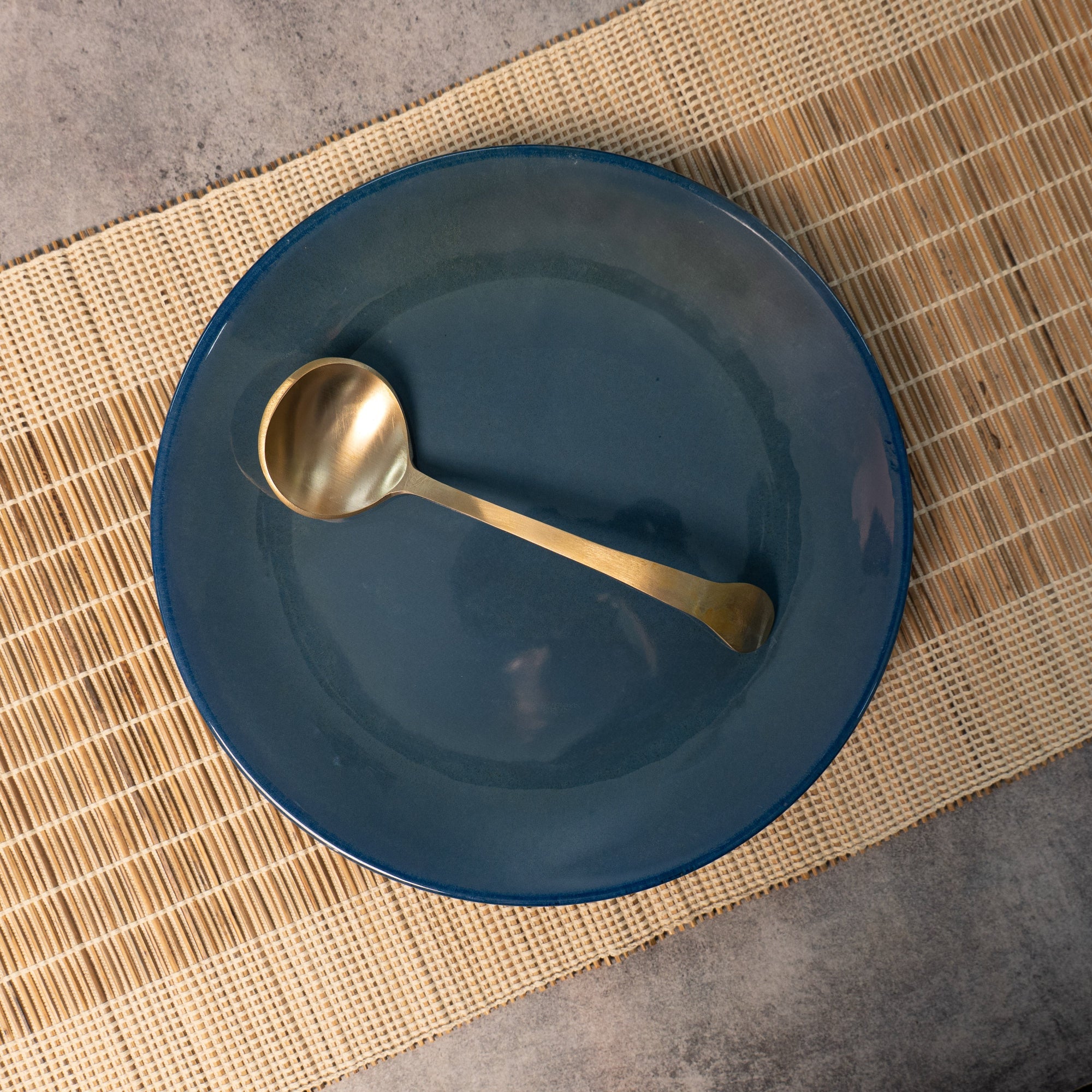 Ambi Lead Free 100% Pure Heavy Kansa Serving Ladle(Small)