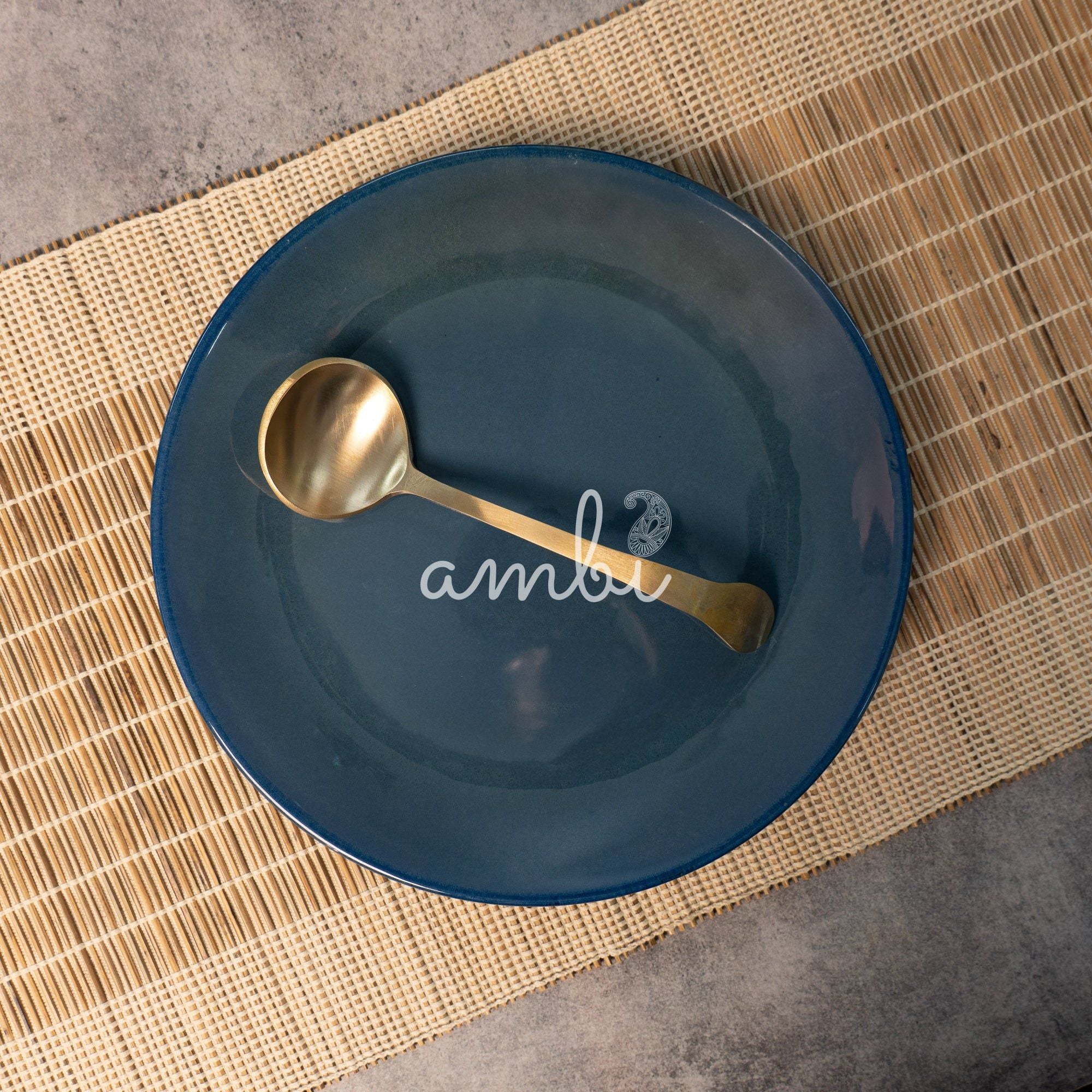 Ambi Lead Free 100% Pure Heavy Kansa Serving Ladle(Small)