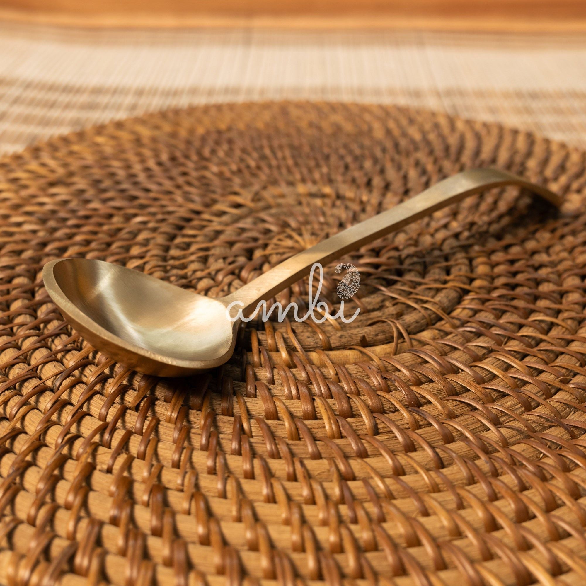 Ambi Lead Free 100% Pure Heavy Kansa Serving Ladle(Small)