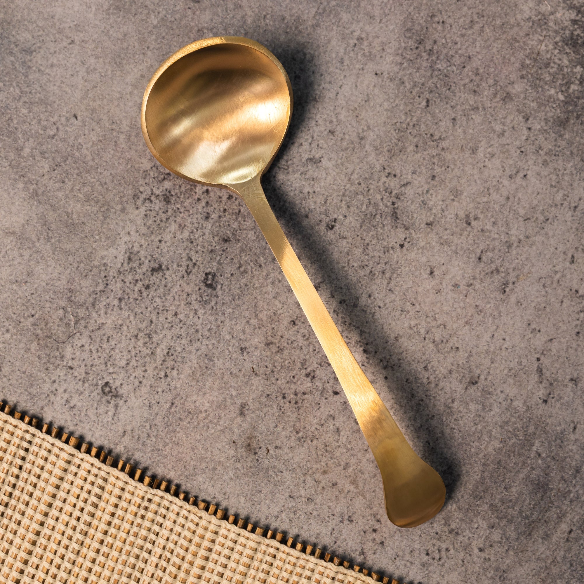 Ambi Lead Free 100% Pure Heavy Kansa Serving Ladle(Small)