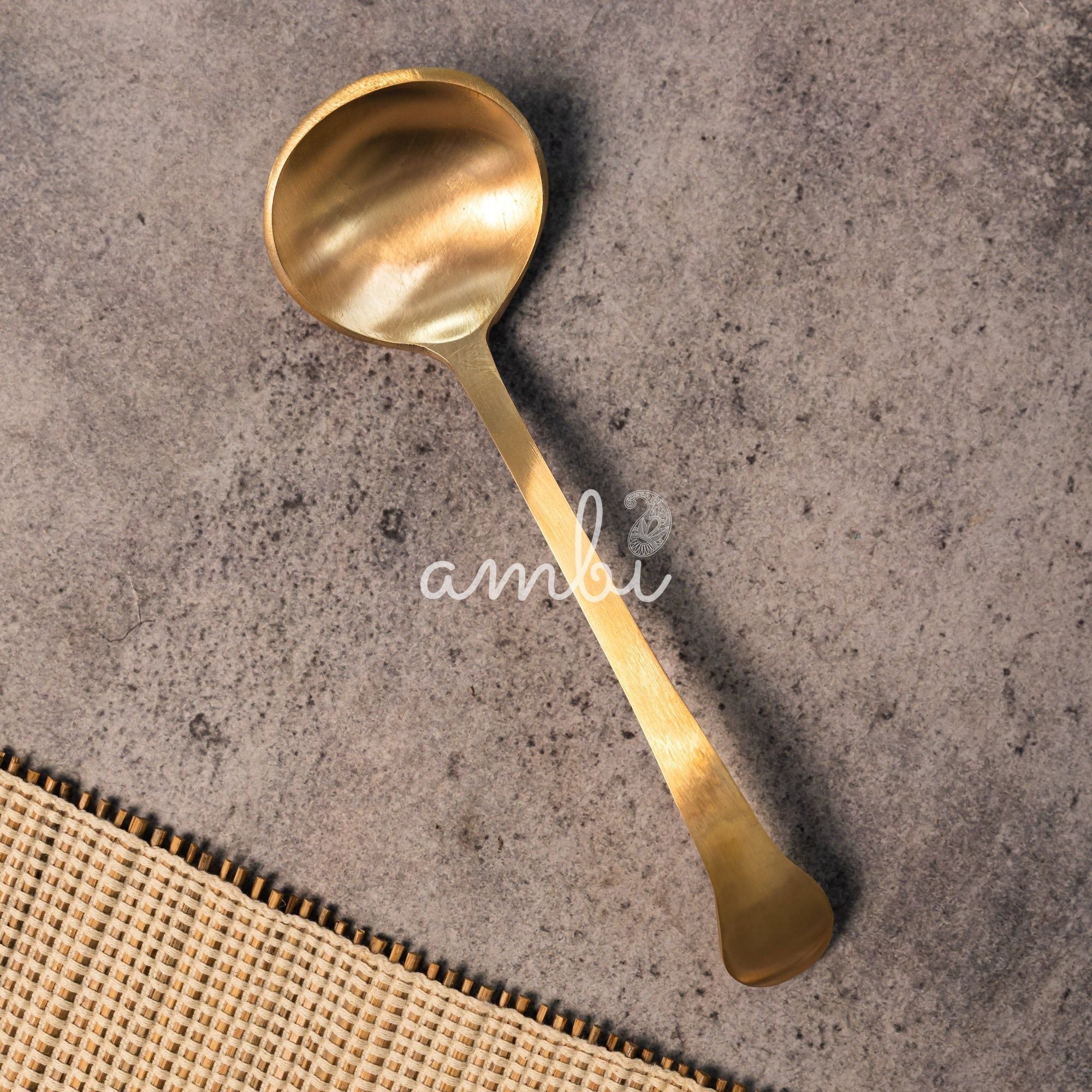 Ambi Lead Free 100% Pure Heavy Kansa Serving Ladle(Small)