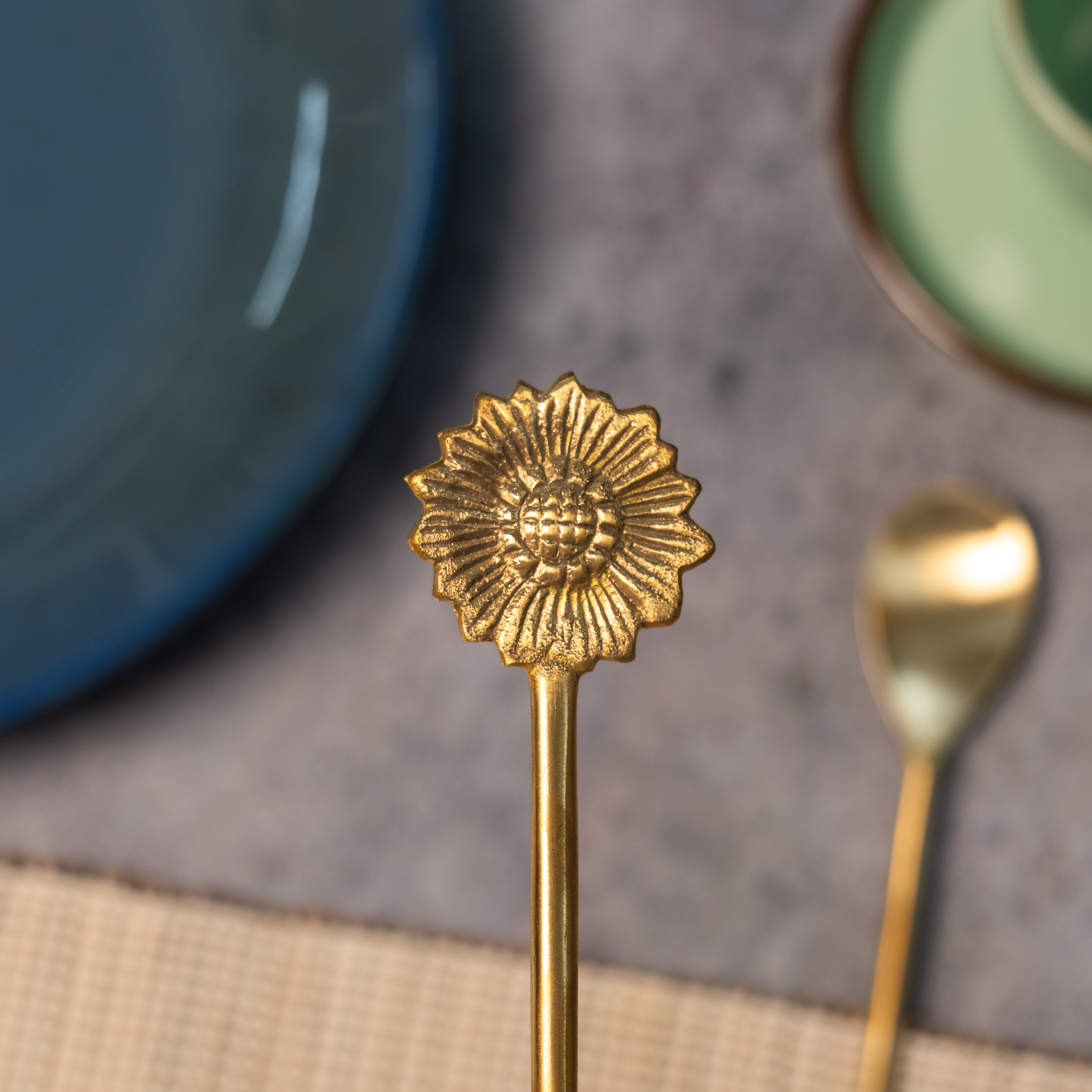 Exquisite Brass Tea / Coffee Spoon Set - Set of 2