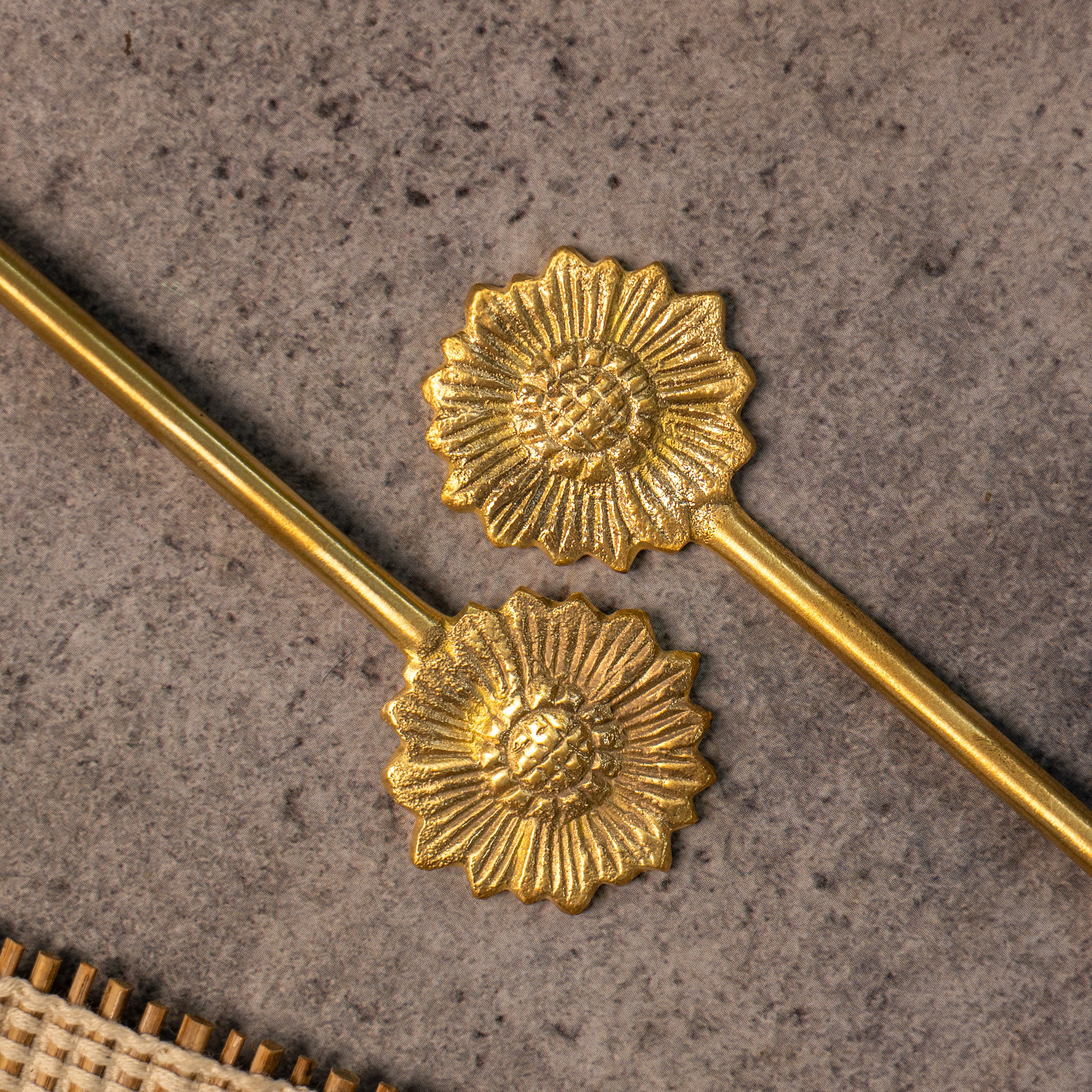 Exquisite Brass Tea / Coffee Spoon Set - Set of 2