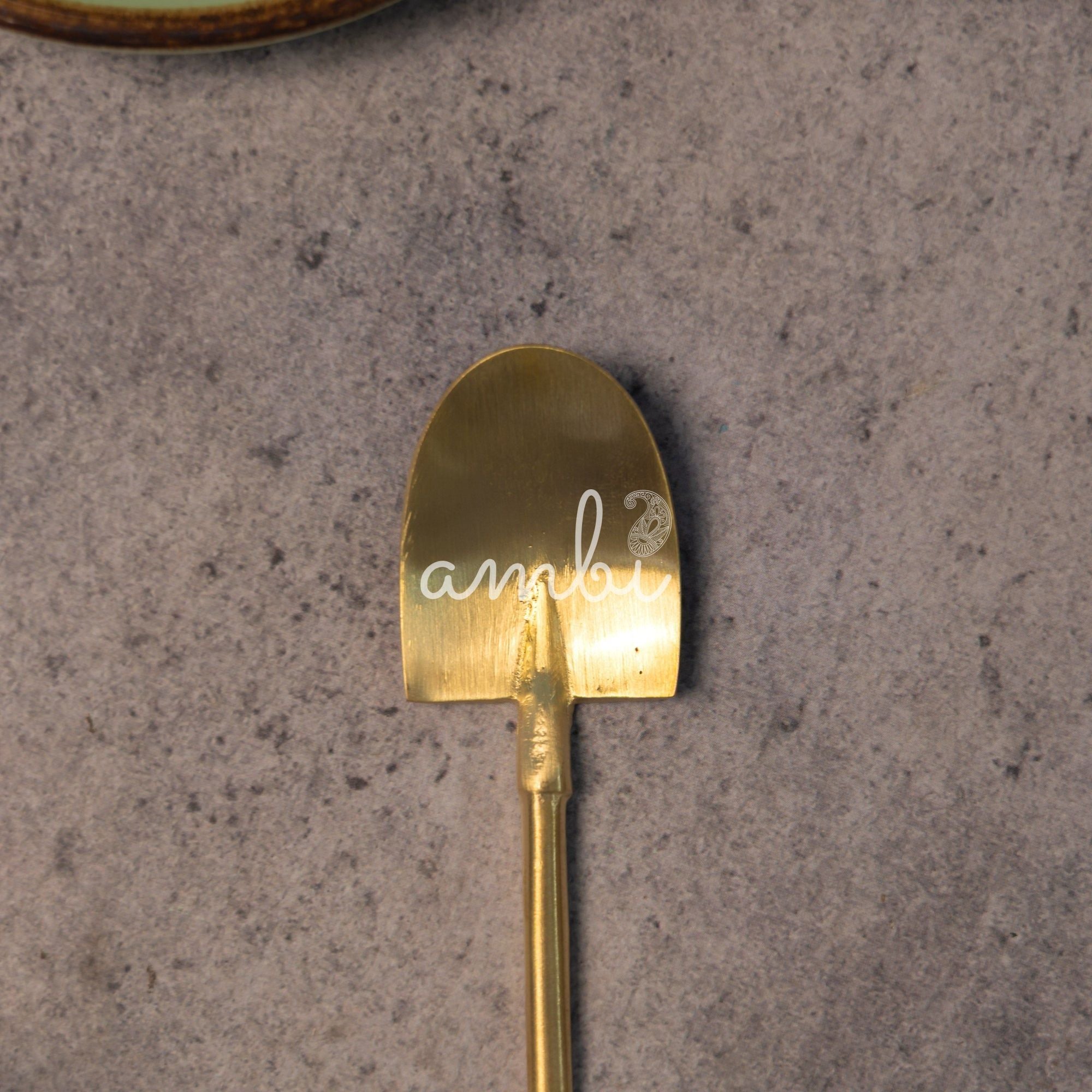 Exquisite Brass Spade Shape Tea Coffee Spoon Set - Set of 2 (Spade)