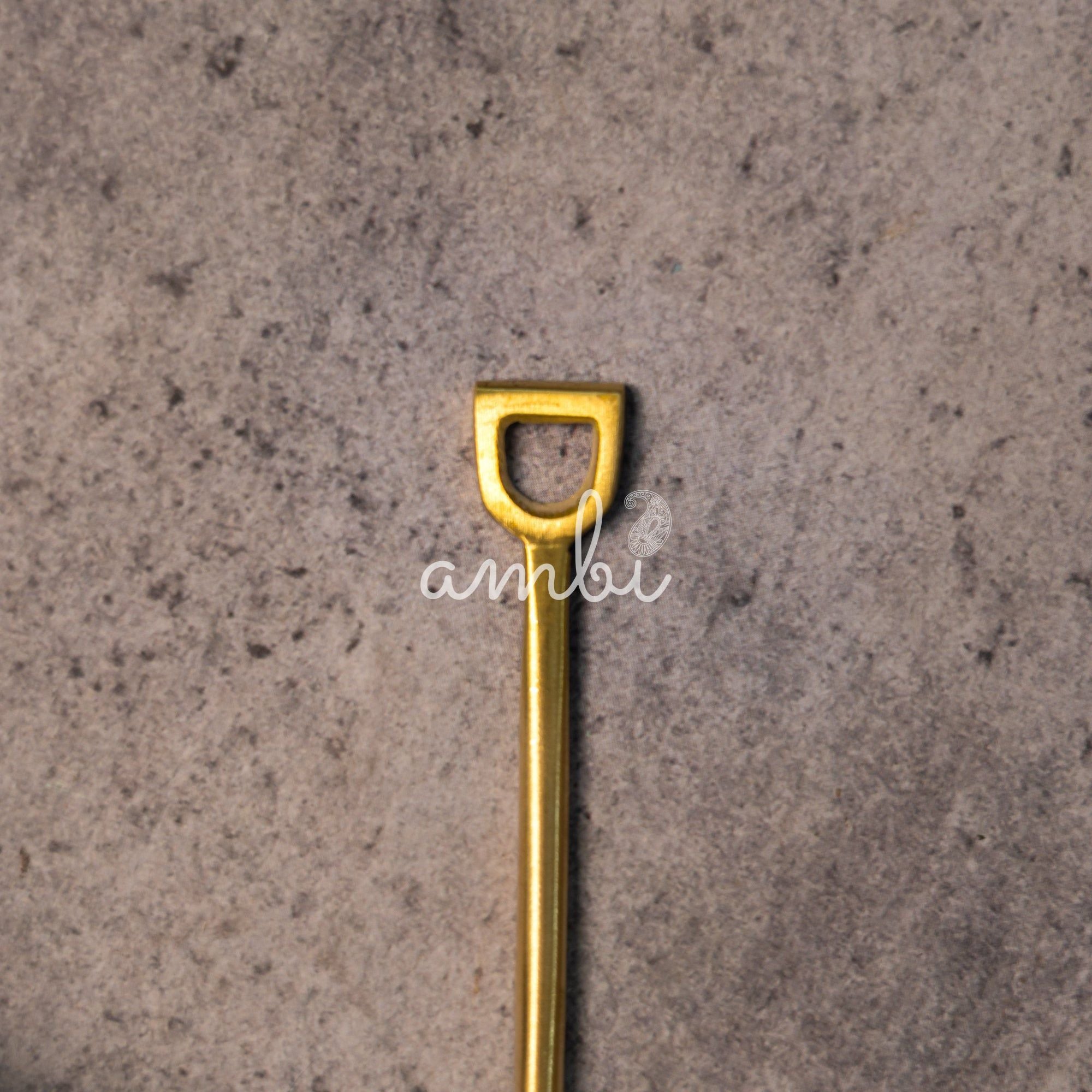 Exquisite Brass Spade Shape Tea Coffee Spoon Set - Set of 2 (Spade)