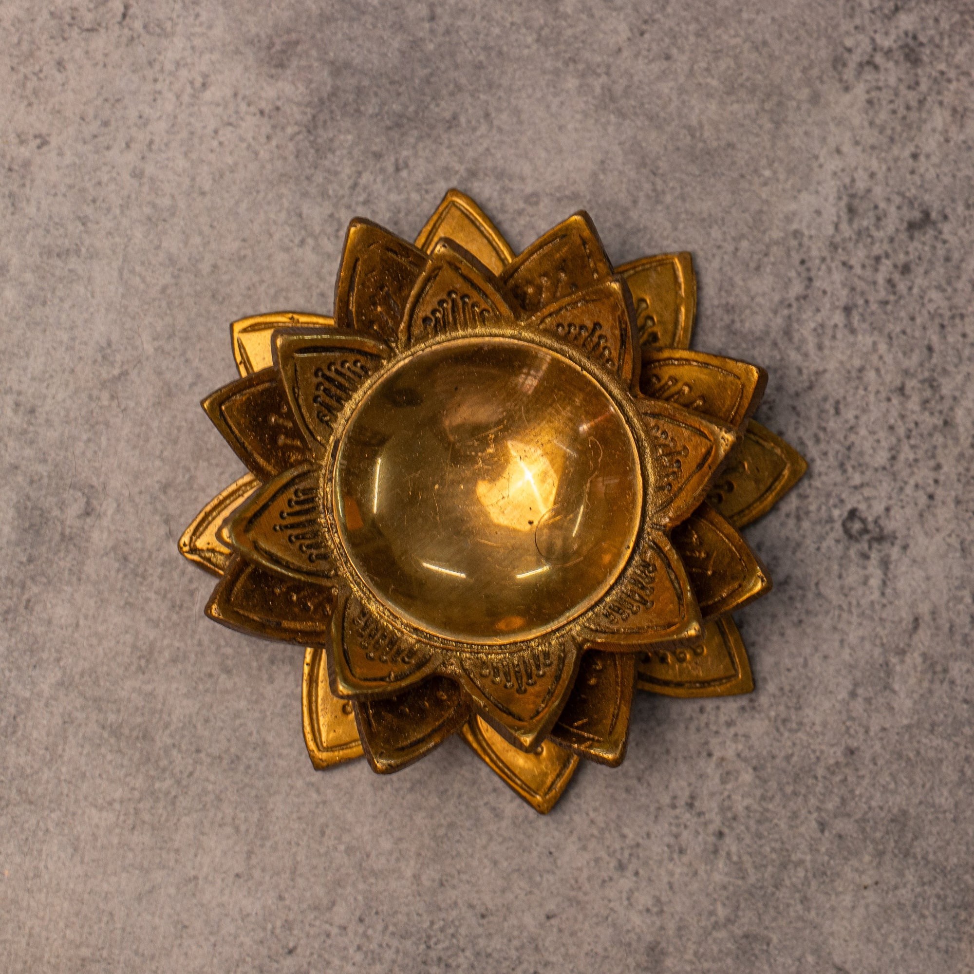 Ambi Pure Brass Dhoop Dani Incense Burner Lotus Shaped