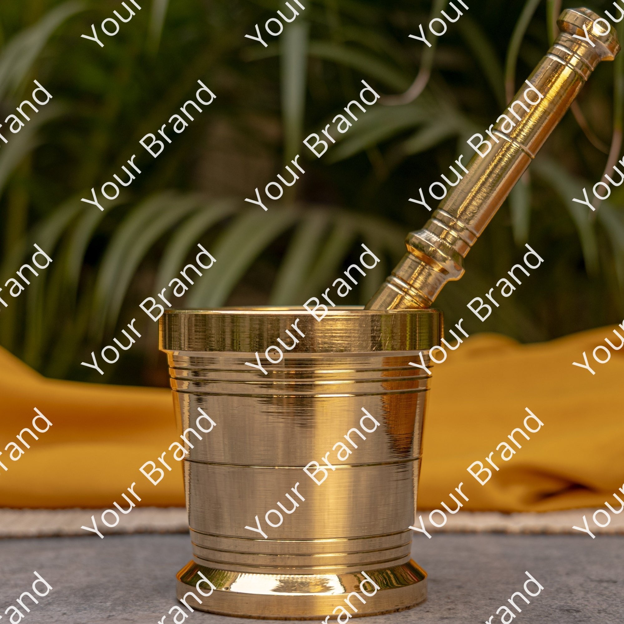 Ambi Brass Utensils Mortar and Pestle (Imamdasta)