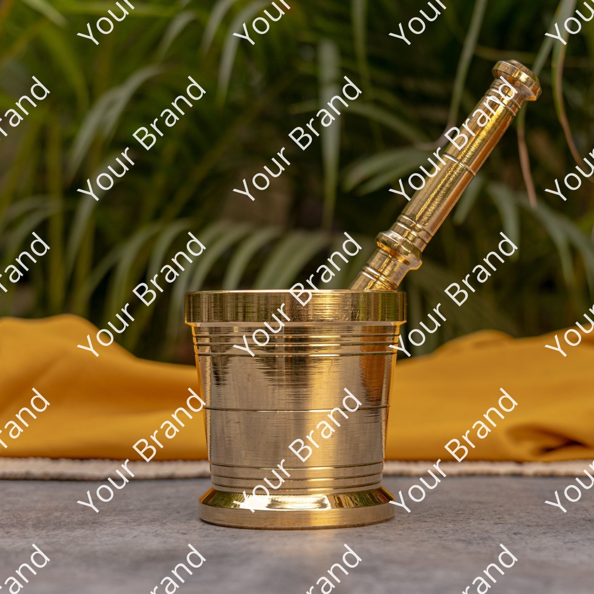 Ambi Brass Utensils Mortar and Pestle (Imamdasta)